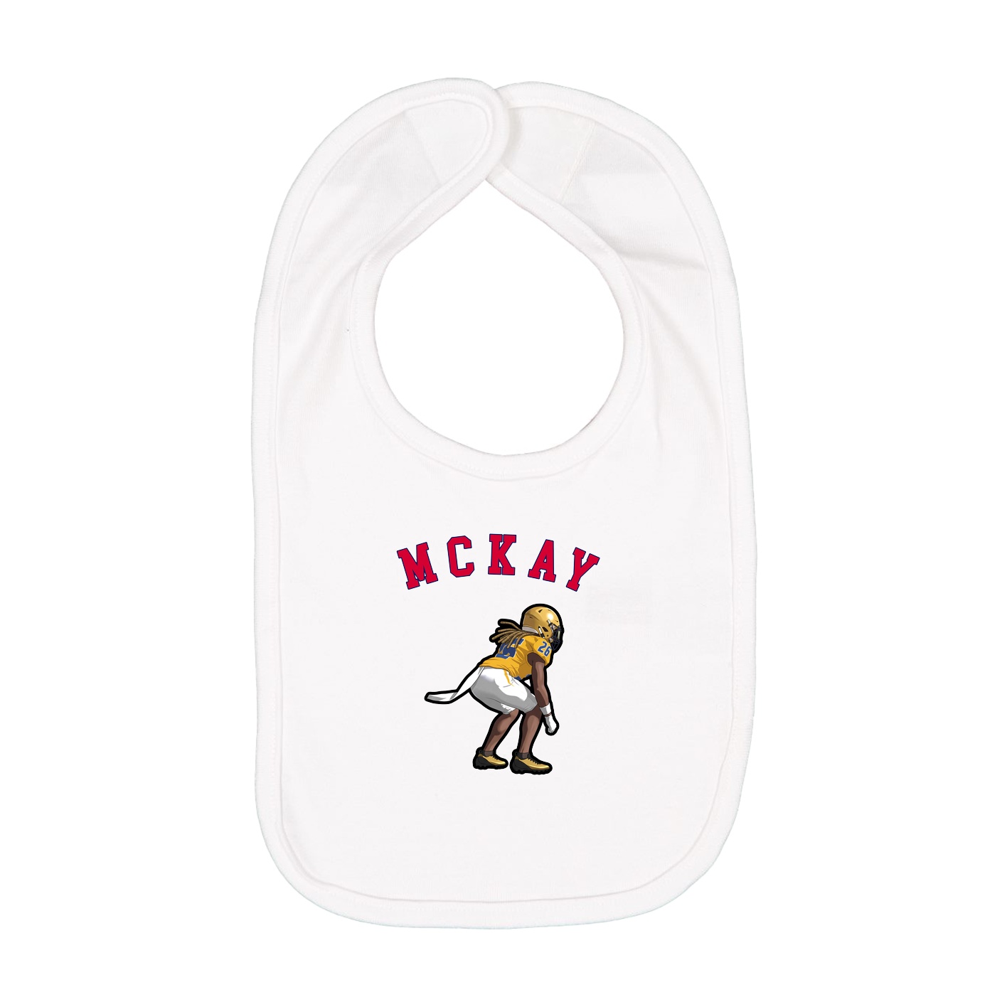 Infant Bib — Shirsey Arch in White