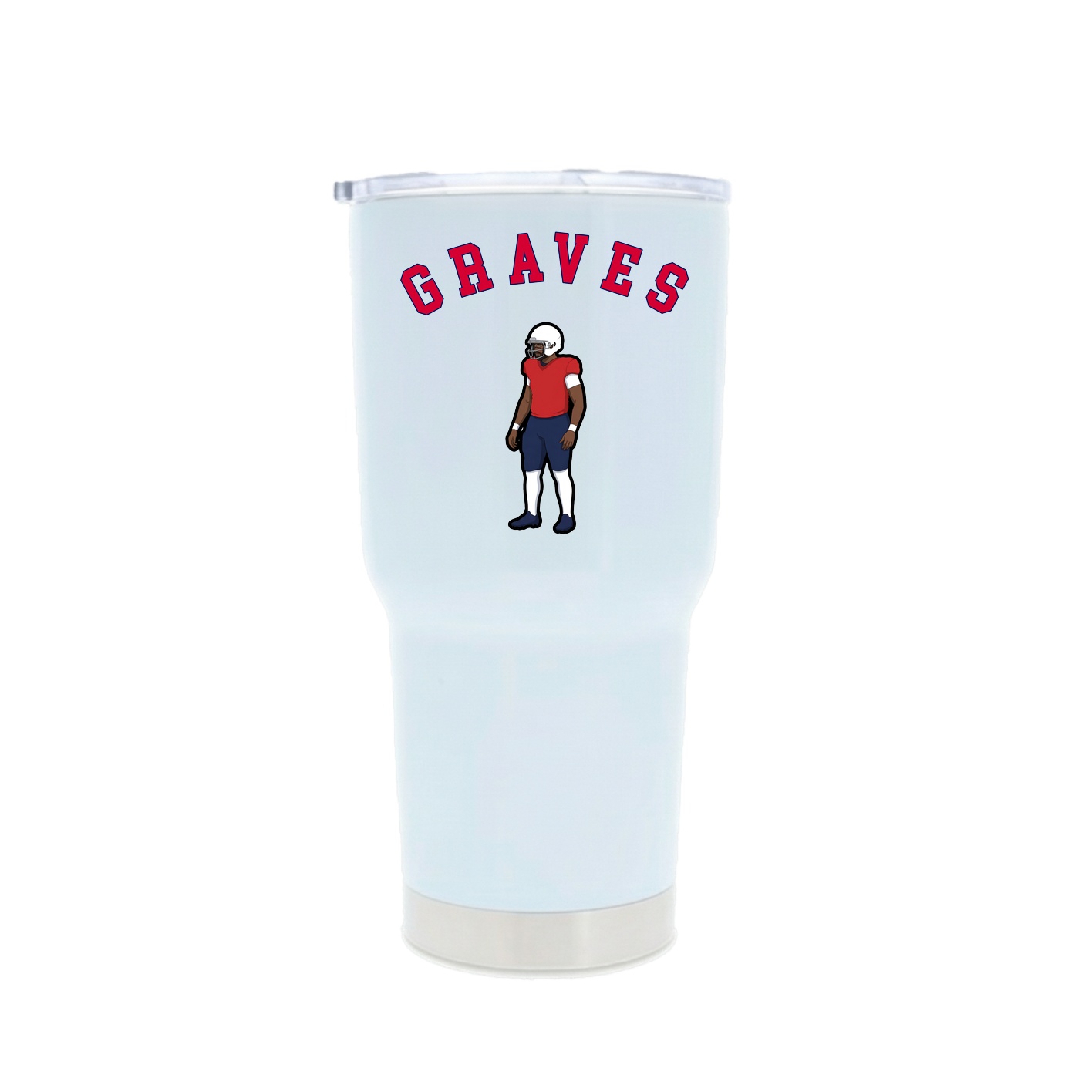 30oz Stainless Steel Tumbler — Shirsey Arch in White