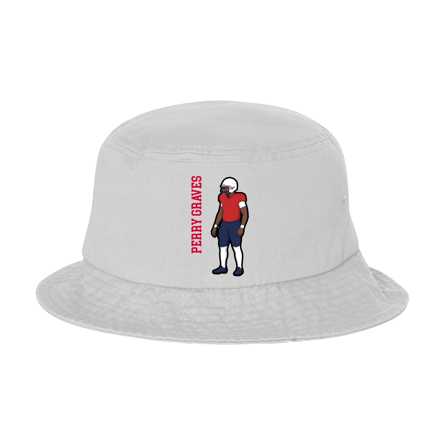 Bucket Cap — Name Vertical in White
