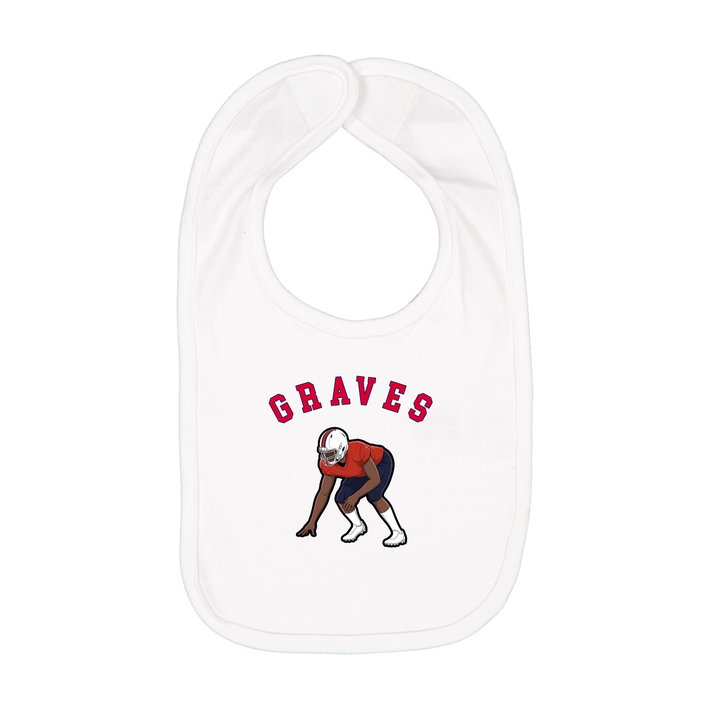 Infant Bib — Shirsey Arch in White