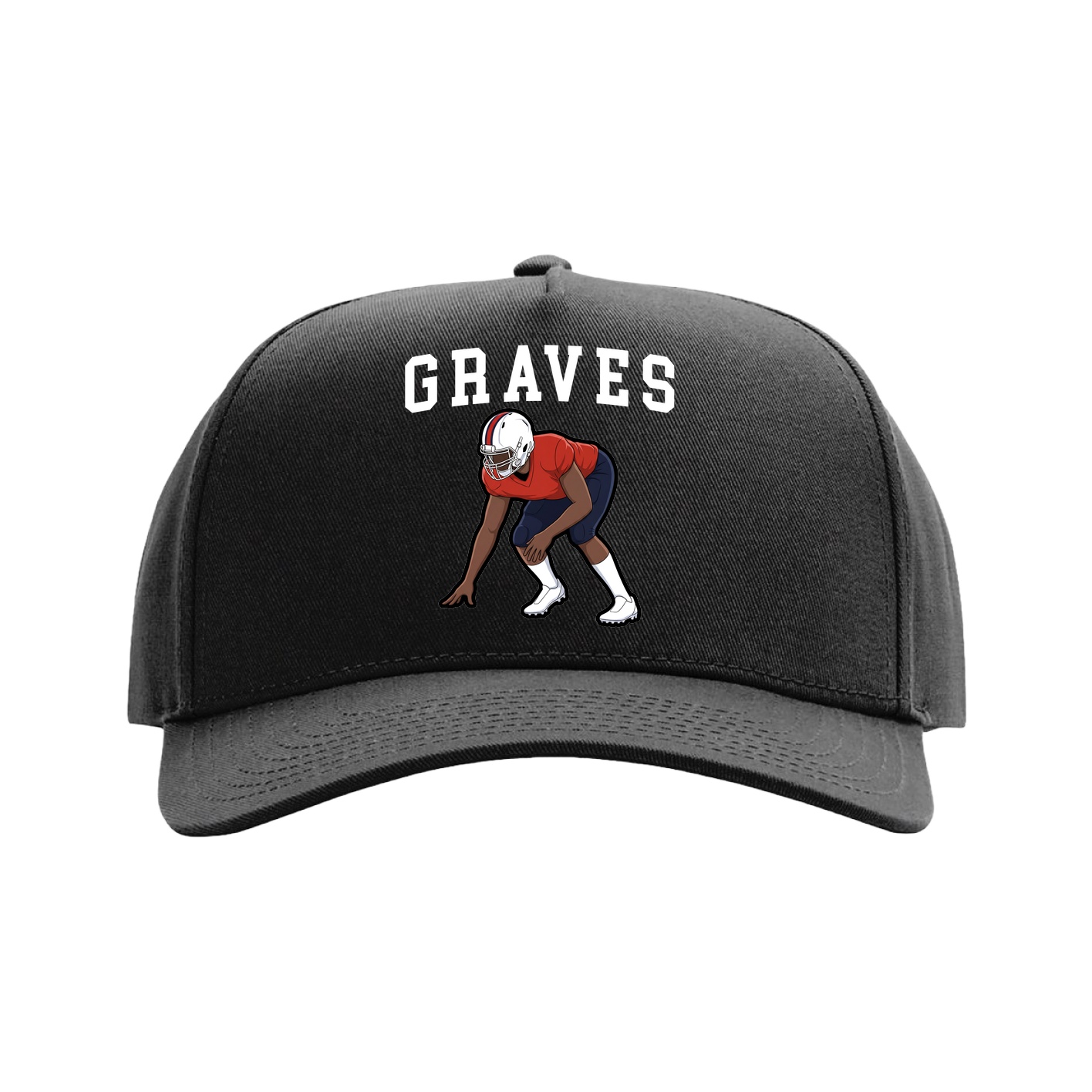 Full Fabric Five-Panel Champ Cap — Shirsey in Black