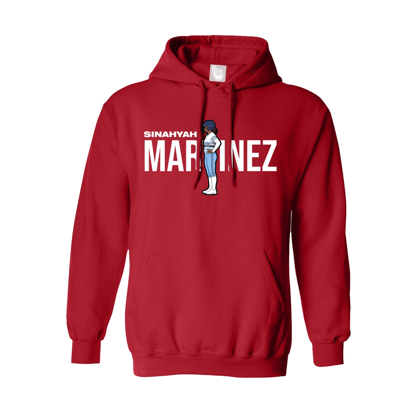 Hoodie — Player Name in Red