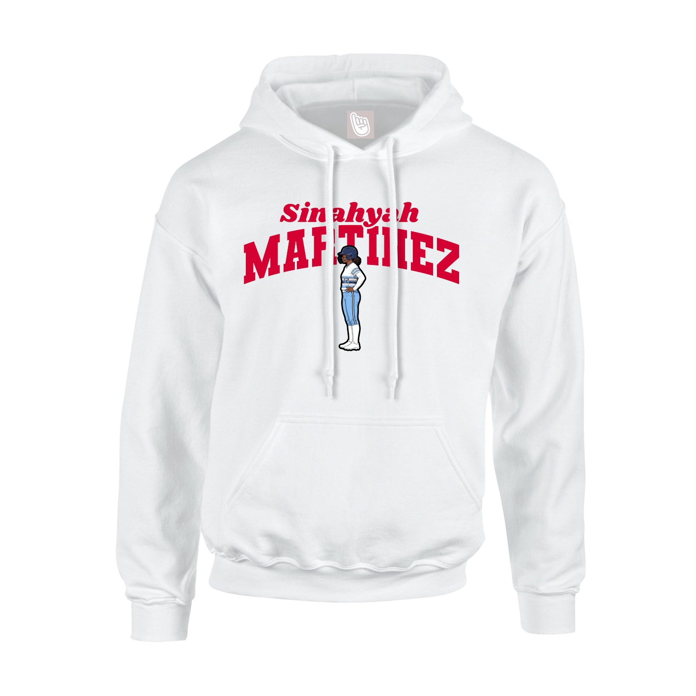Youth Hoodie — Signature Arch in White