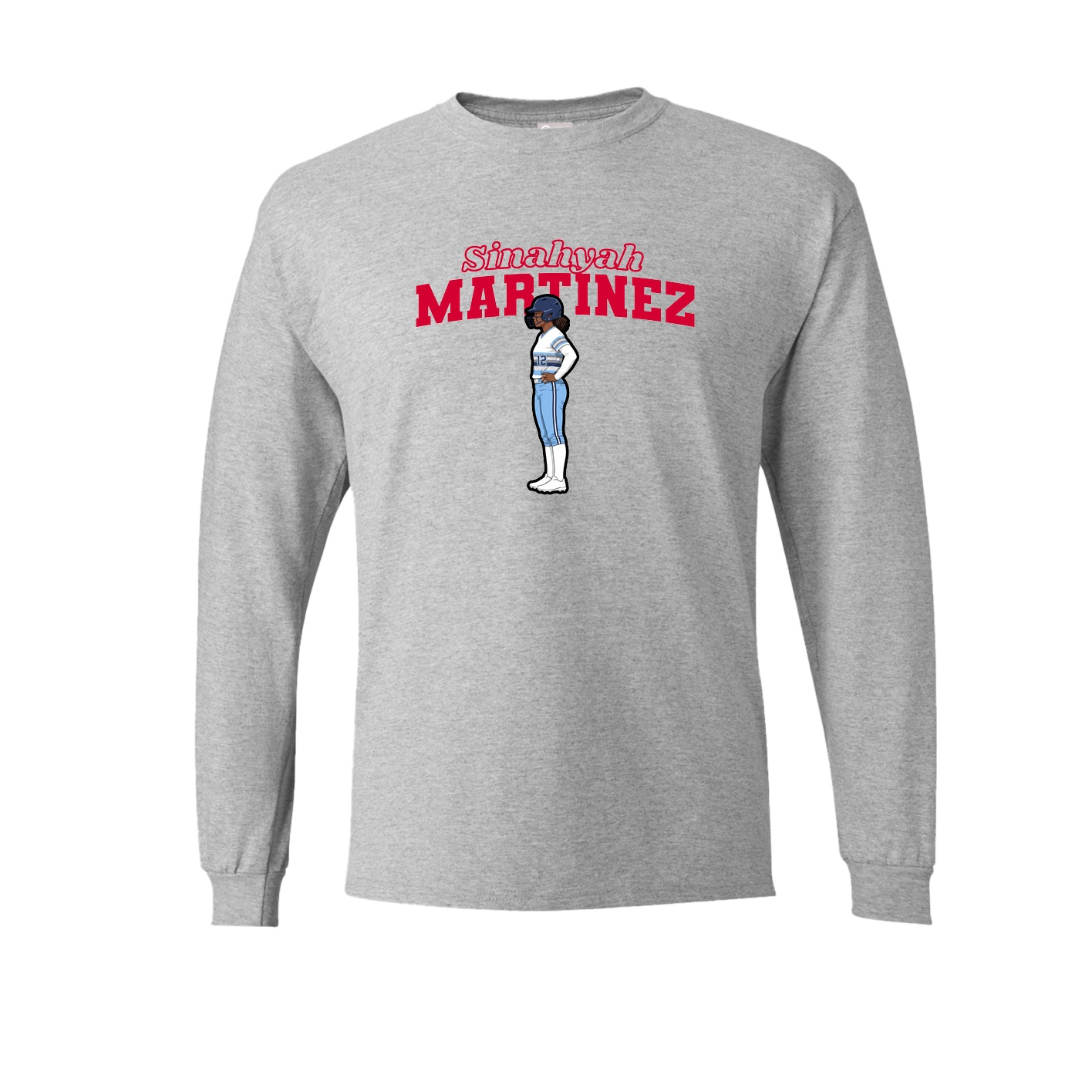 Long Sleeve Tee — Name Arch in Grey