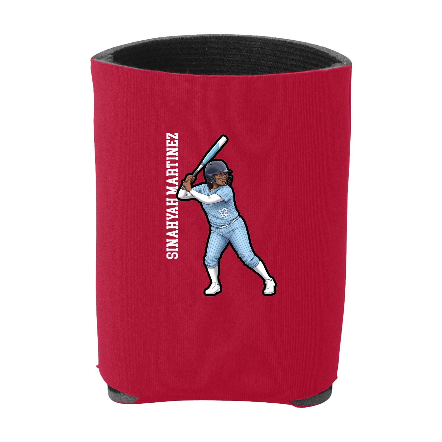 Can Holder — Name Vertical in Red