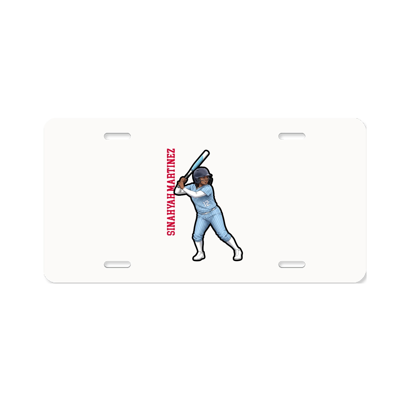 License Plate — Name Vertical in Classic