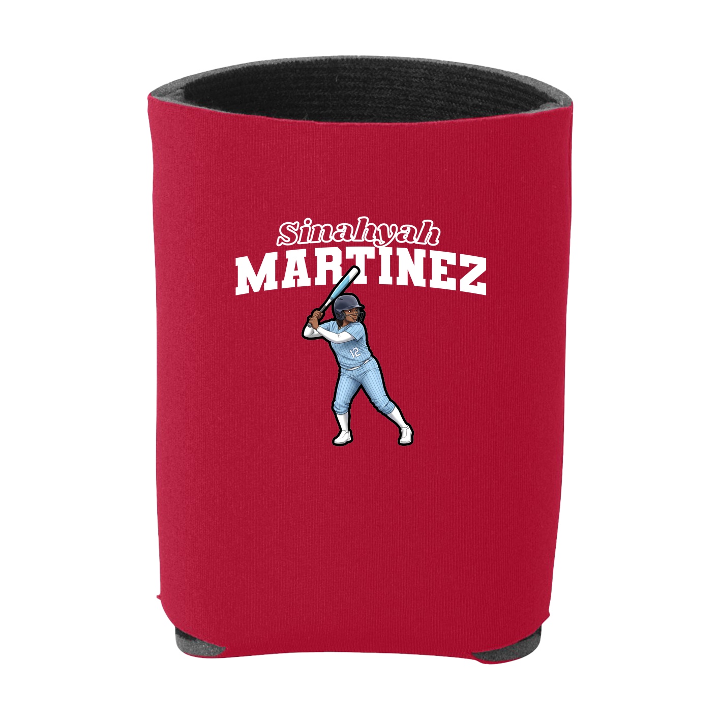 Can Holder — Name Arch in Red