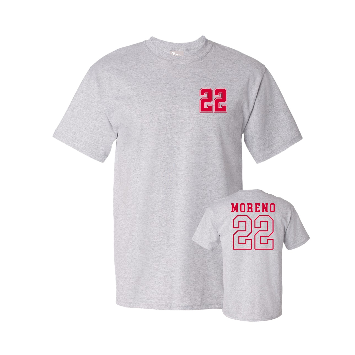 Youth Tee — Chest Back in Grey