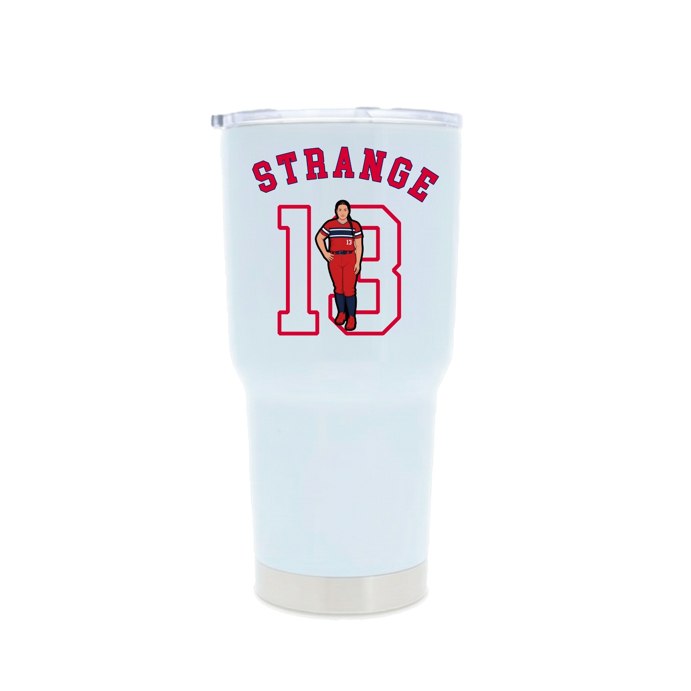 30oz Stainless Steel Tumbler — Shirsey Arch in White