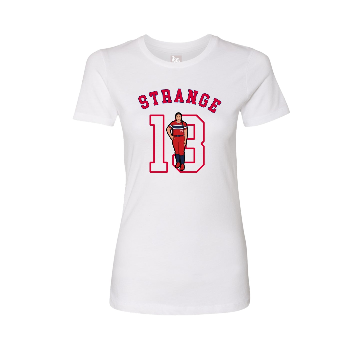 Fitted Women's Tee — Shirsey Arch in White