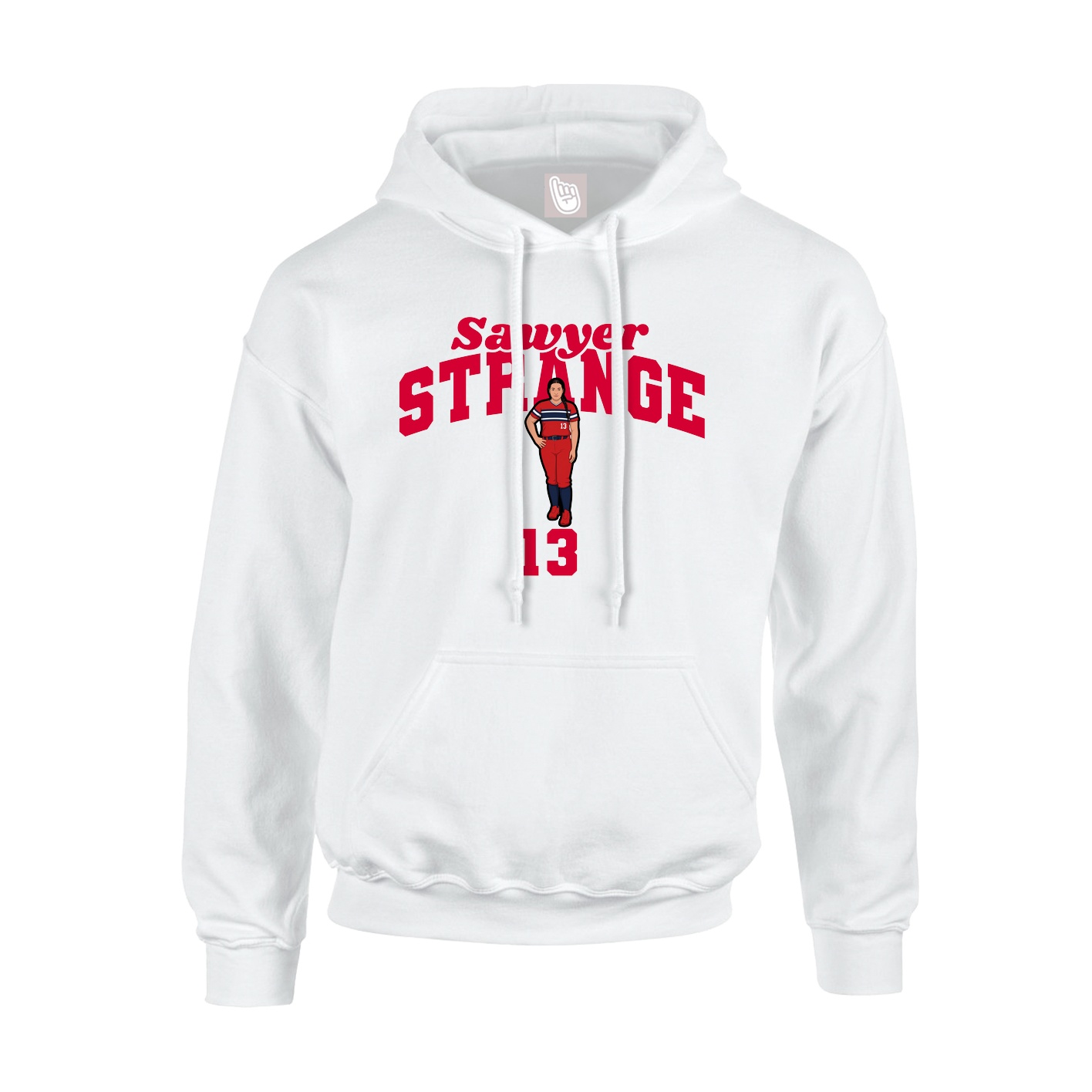 Hoodie — Signature Arch in White