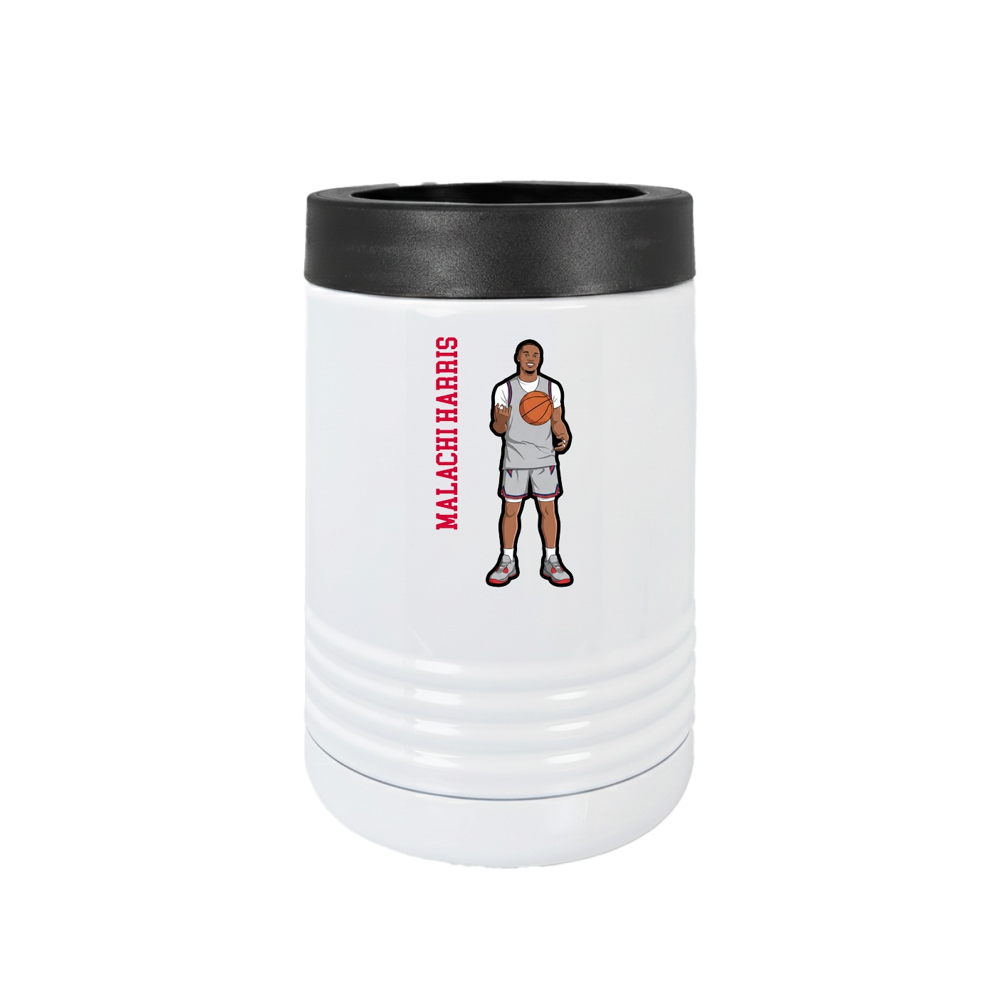Beverage Holder — Name Vertical in White