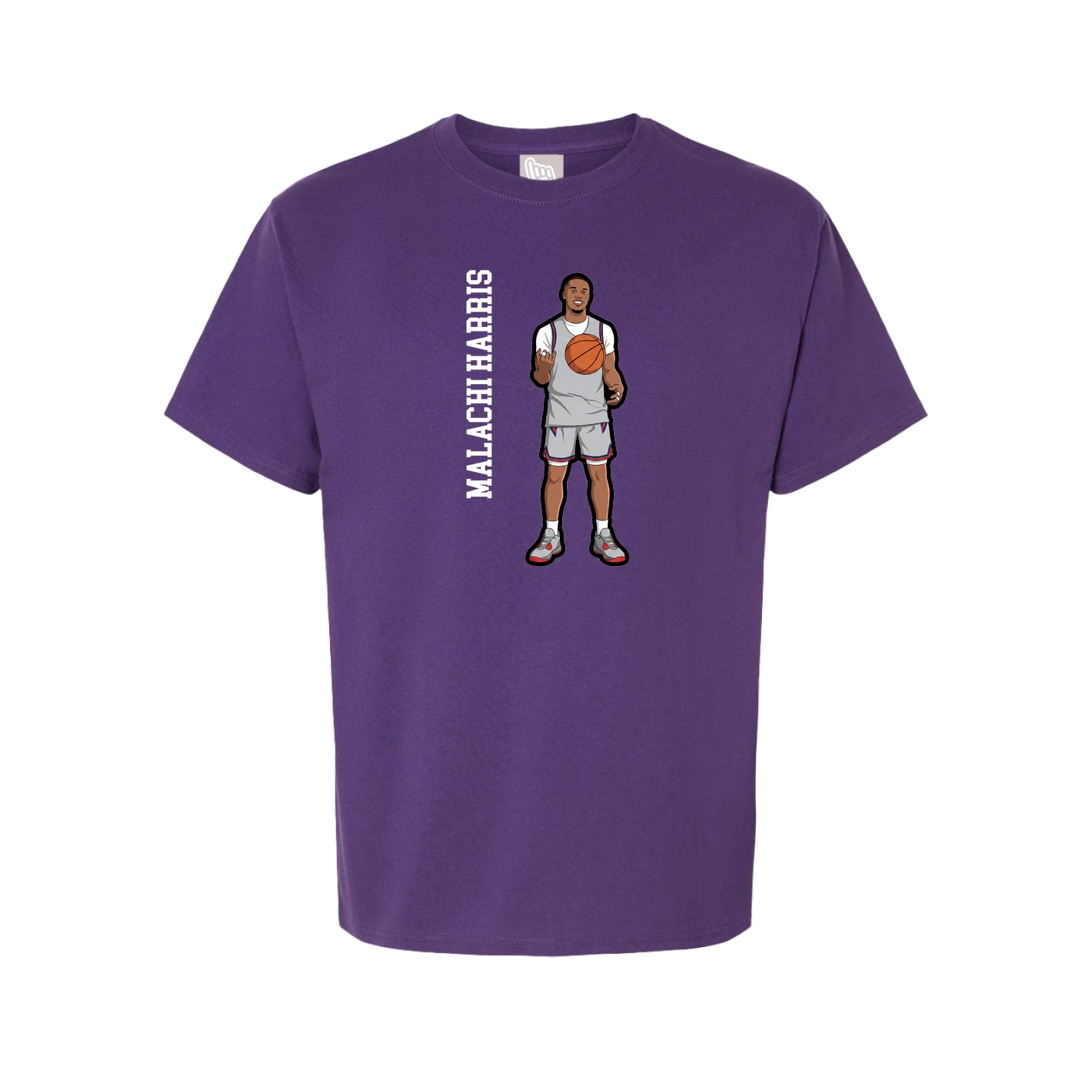 Tee — Name Vertical in Purple