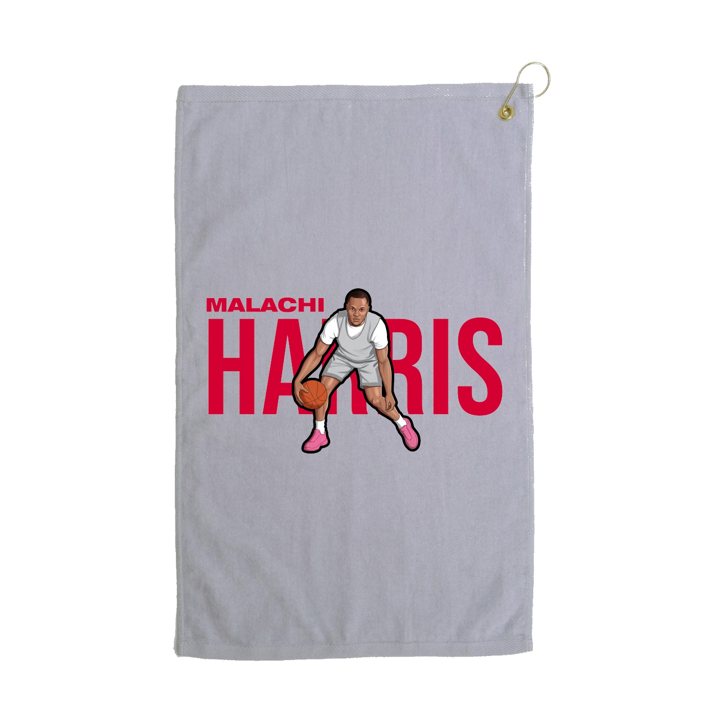 Golf Towel — Player Name in Grey