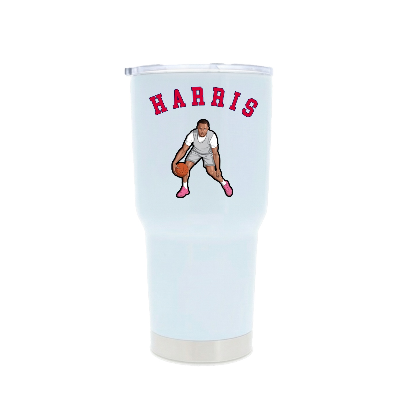 30oz Stainless Steel Tumbler — Shirsey Arch in White