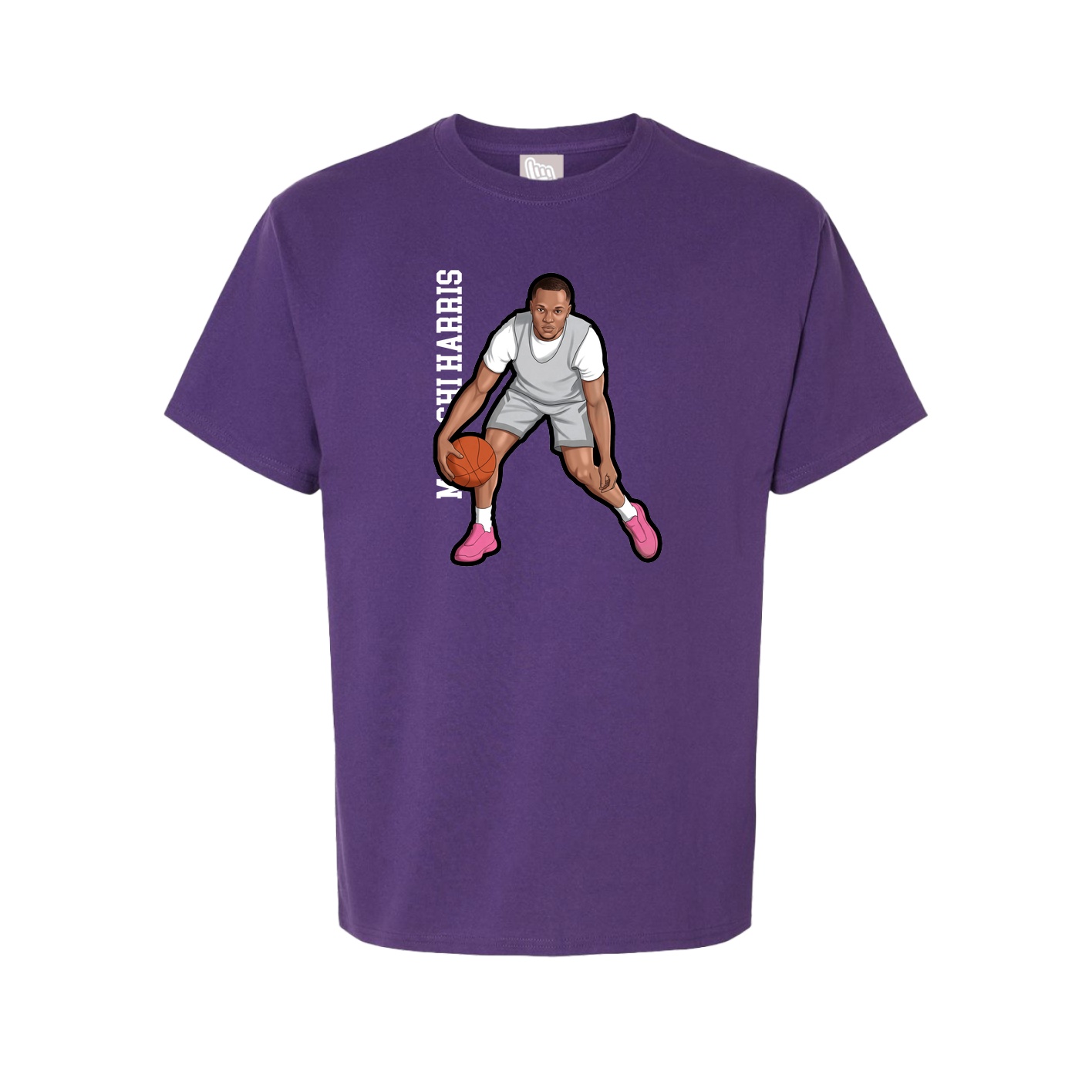 Tee — Name Vertical in Purple
