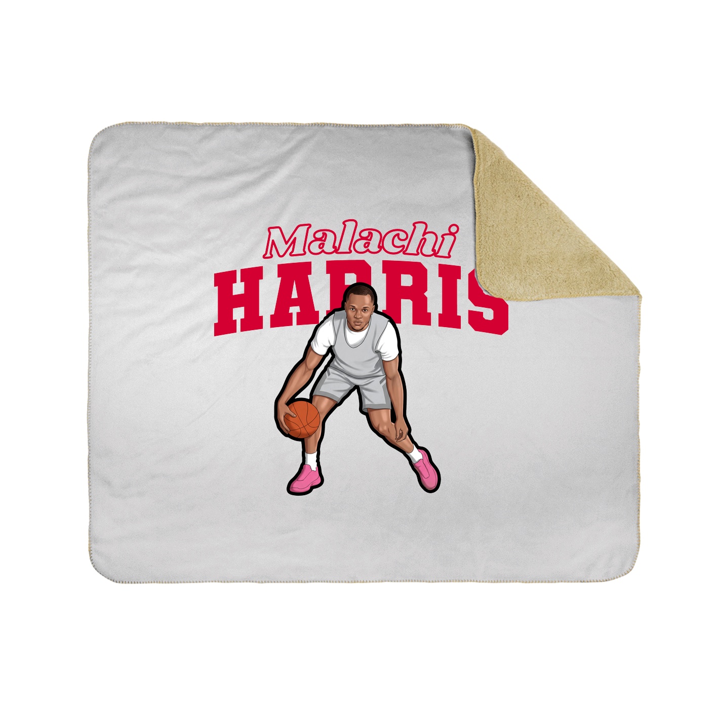 Throw Blanket — Name Arch in White