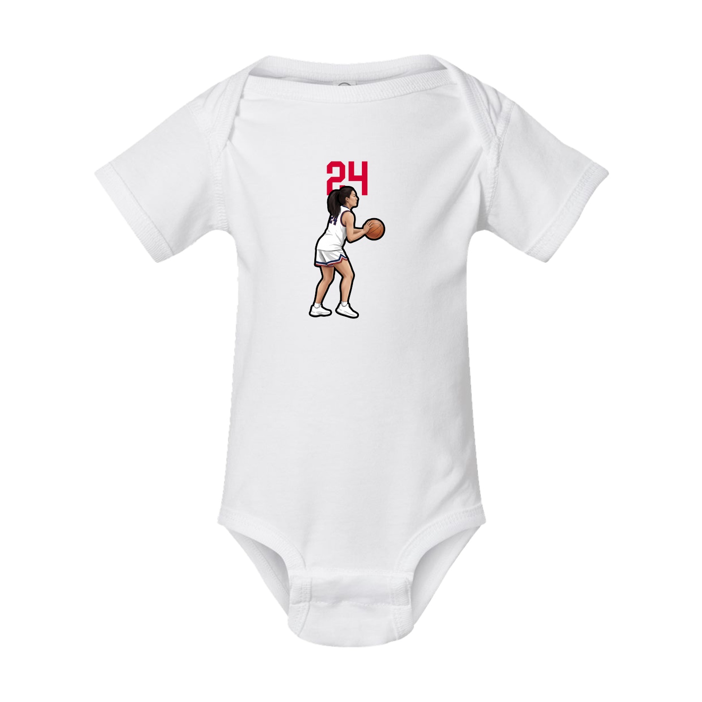 Baby Onesie — Number Top in White