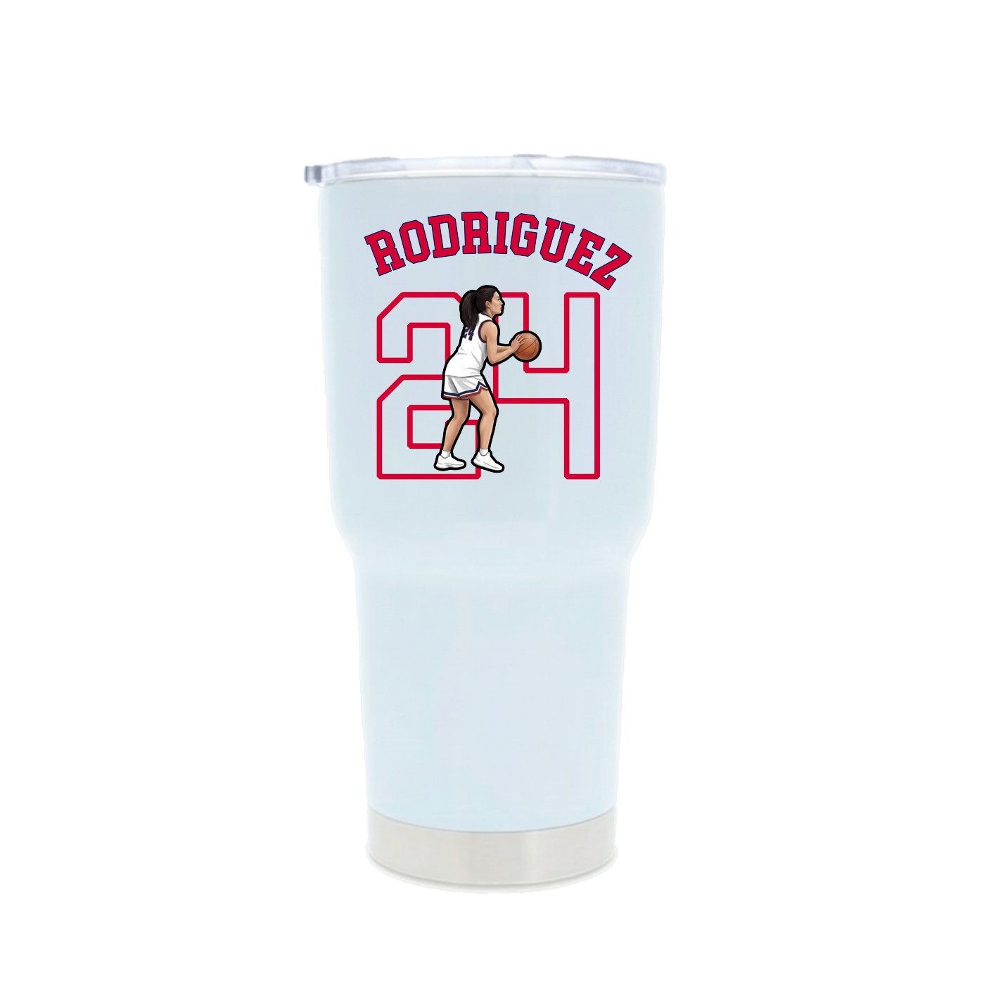 30oz Stainless Steel Tumbler — Shirsey Arch in White
