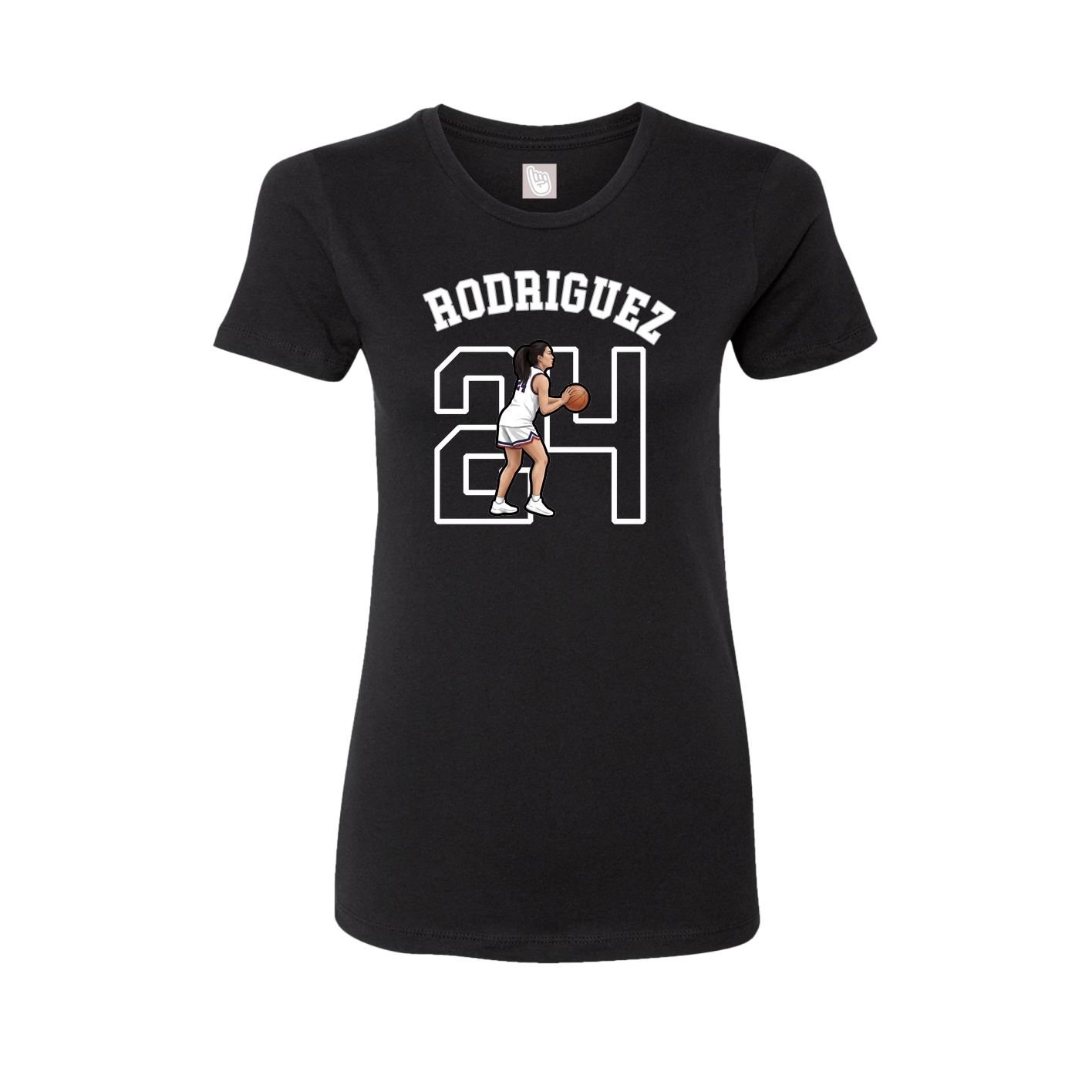 Fitted Women's Tee — Shirsey Arch in Black