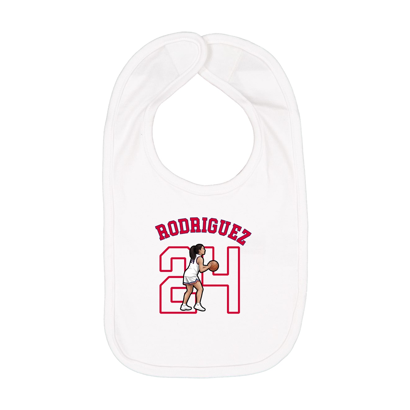 Infant Bib — Shirsey Arch in White