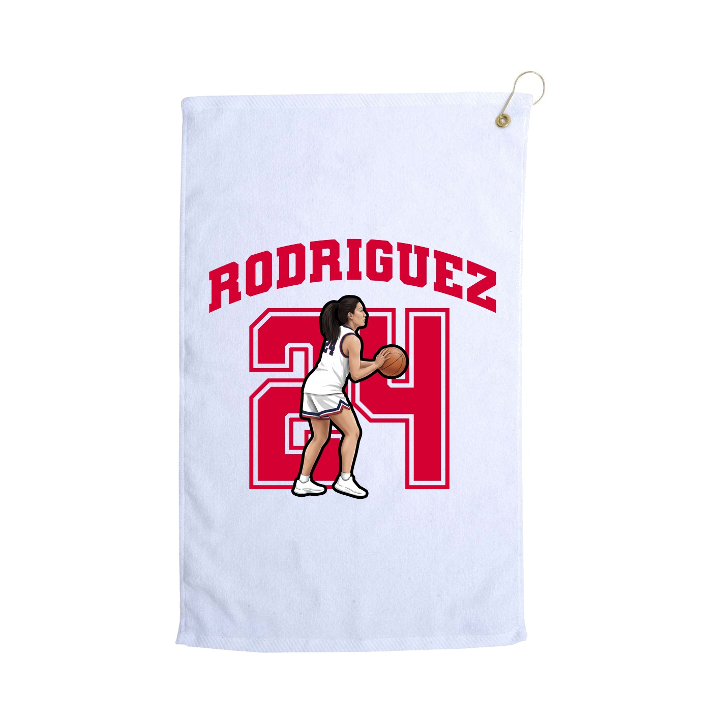 Golf Towel — Number in White