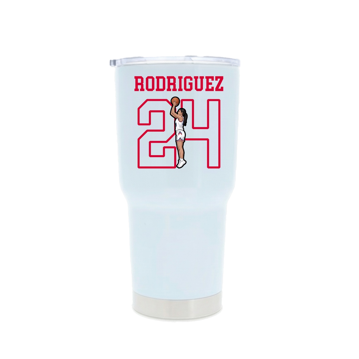 30oz Stainless Steel Tumbler — Shirsey in White
