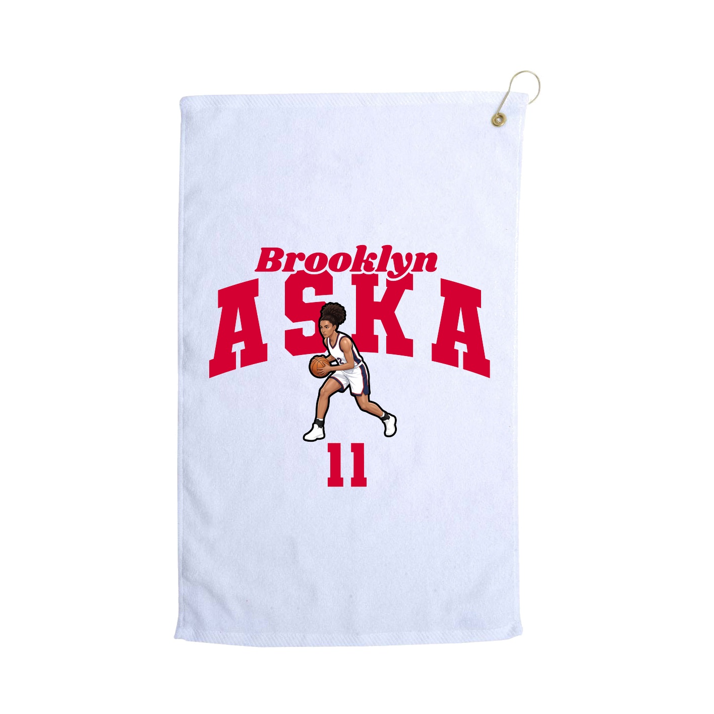 Golf Towel — Signature Arch in White