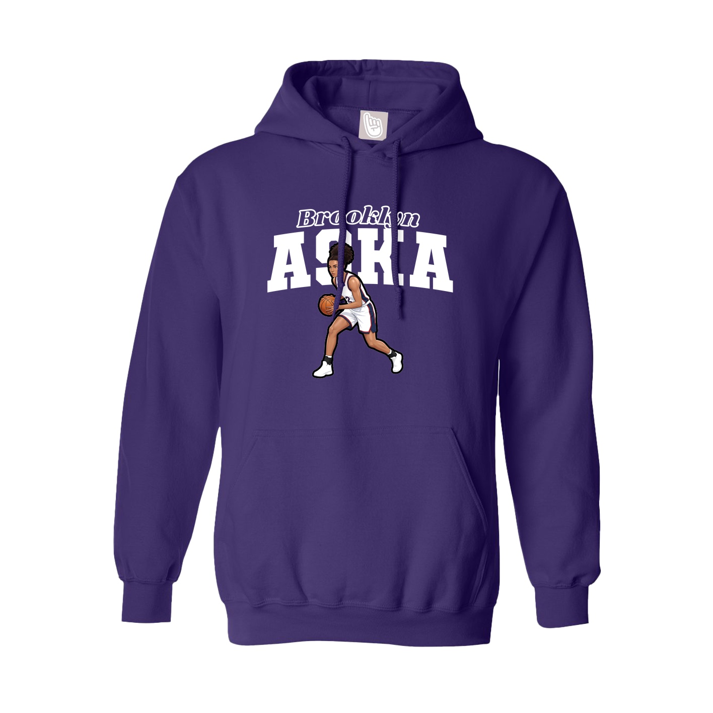 Hoodie — Name Arch in Purple