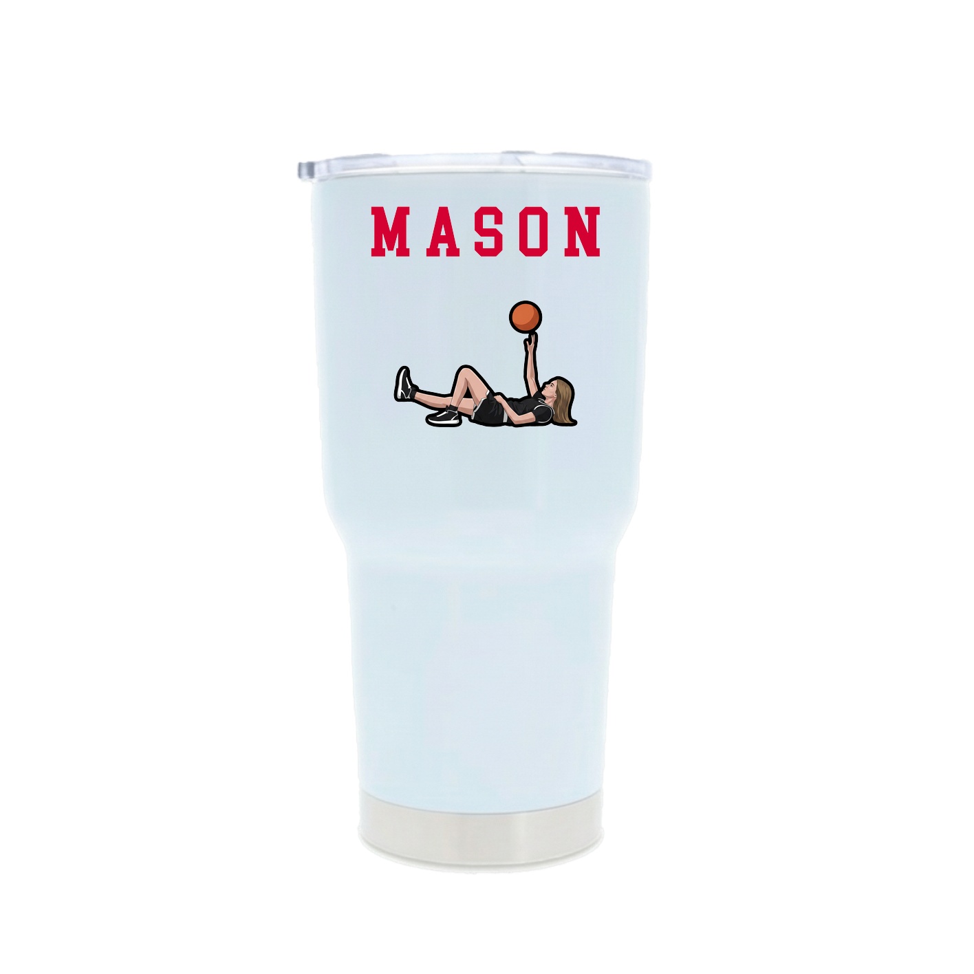 30oz Stainless Steel Tumbler — Shirsey in White