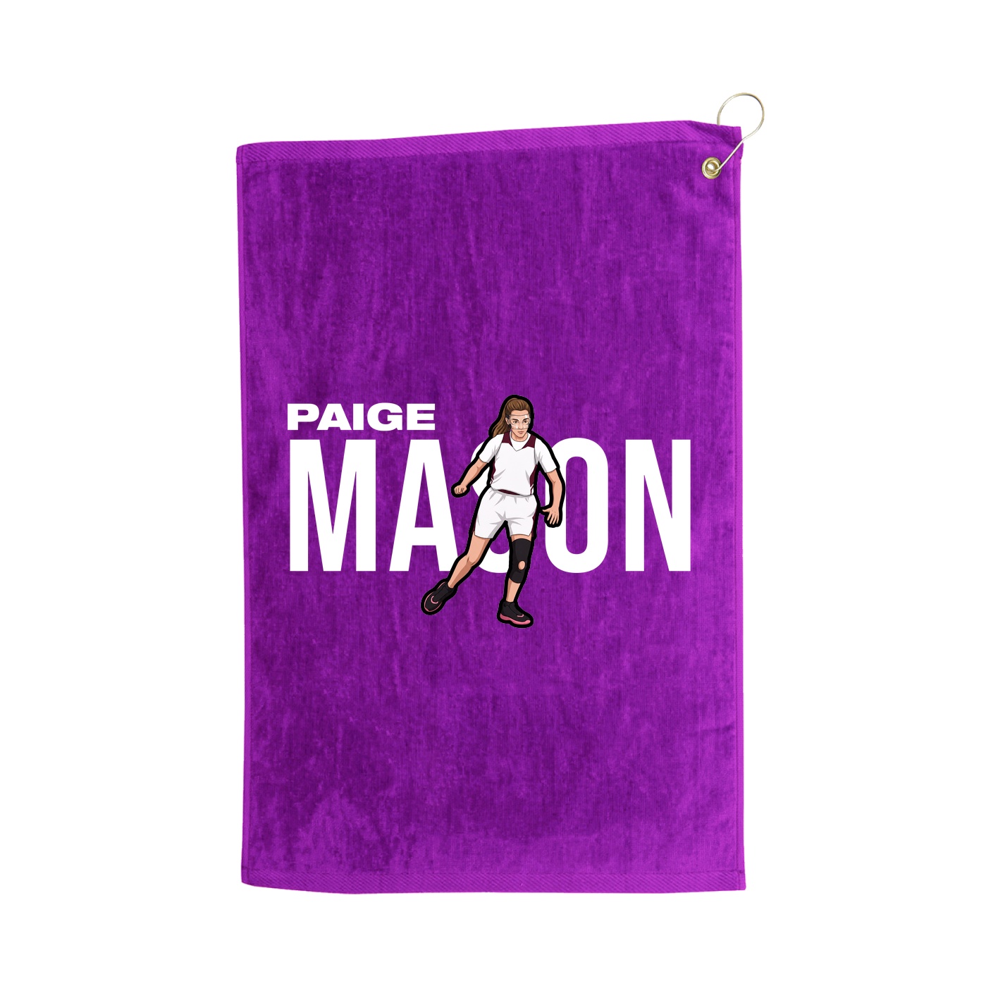 Golf Towel — Player Name in Purple