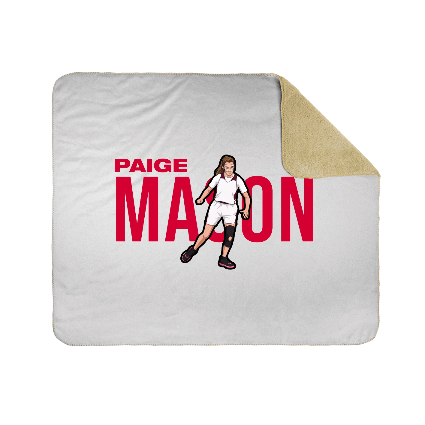 Throw Blanket — Player Name in White