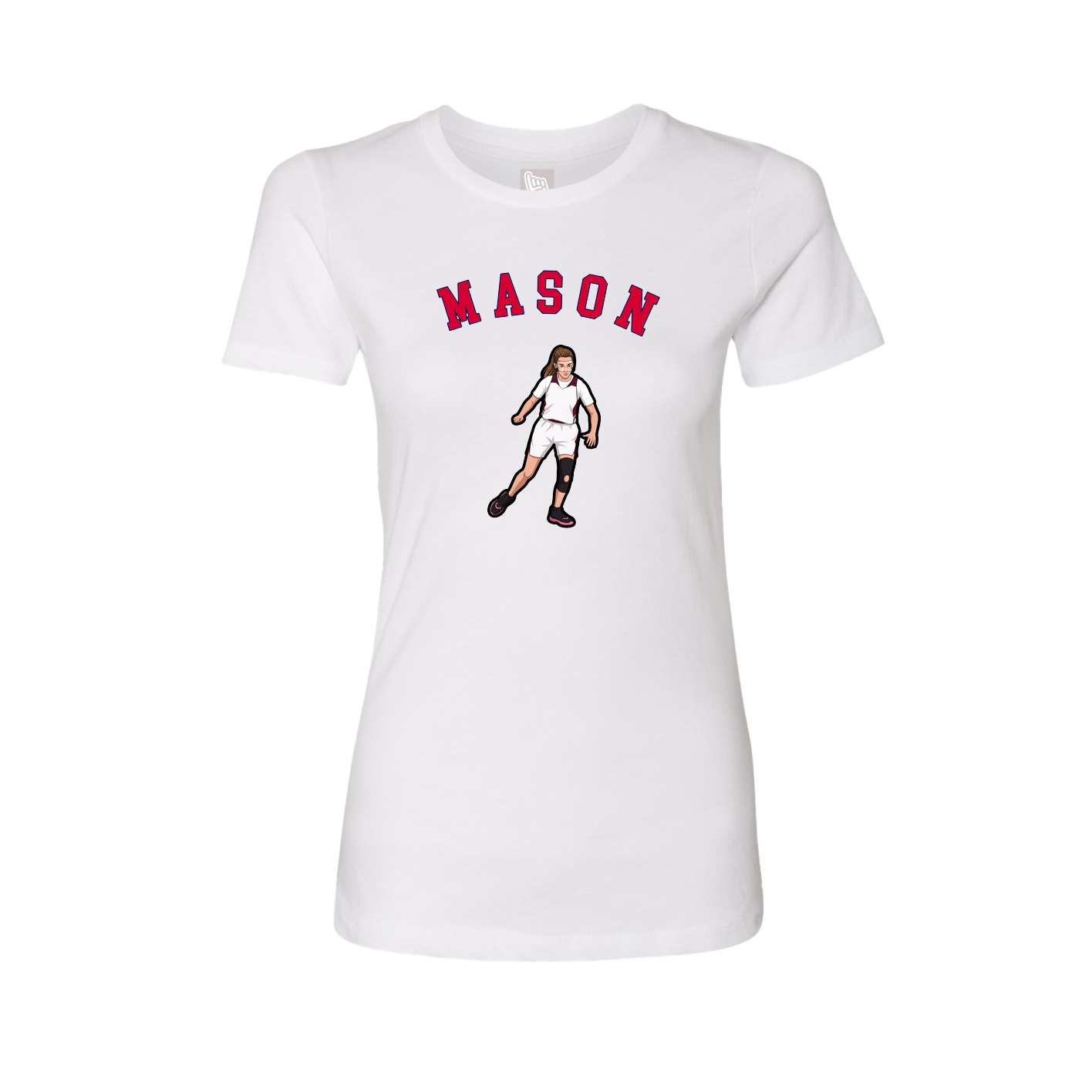Fitted Women's Tee — Shirsey Arch in White