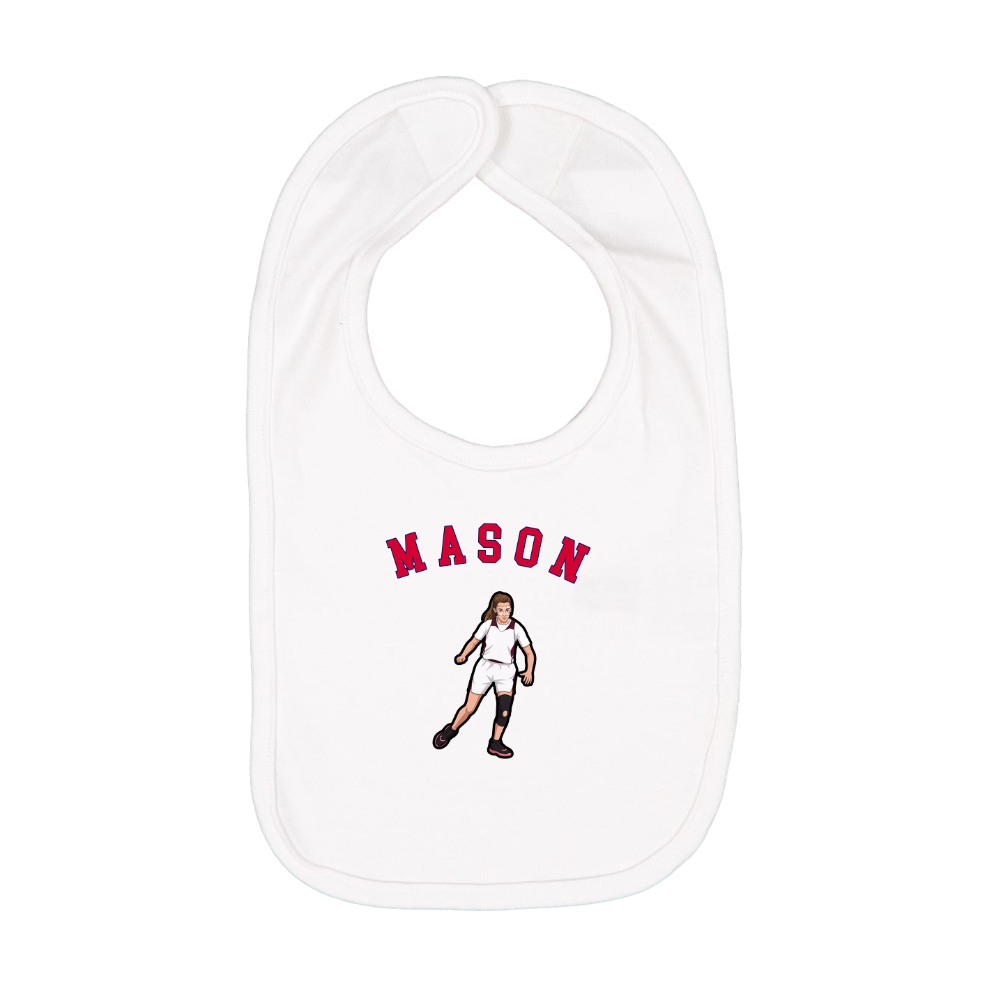 Infant Bib — Shirsey Arch in White