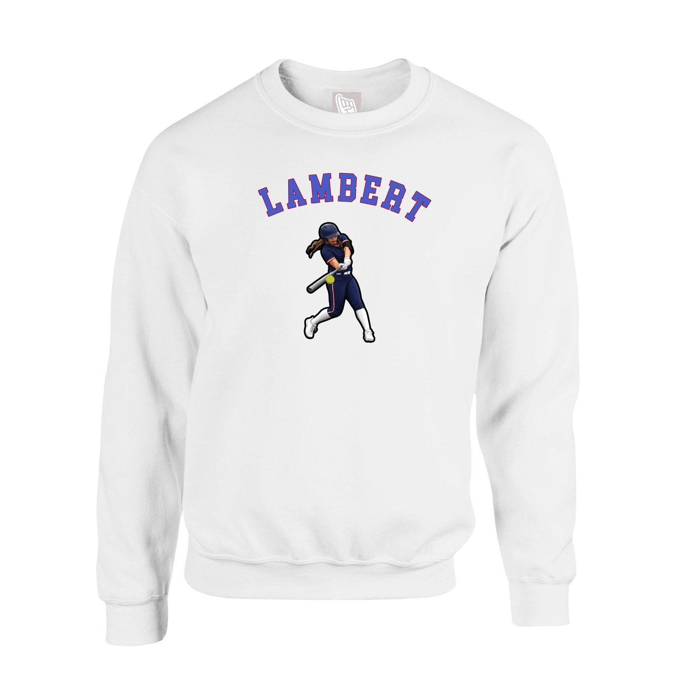 Fleece Crew — Shirsey Arch in White