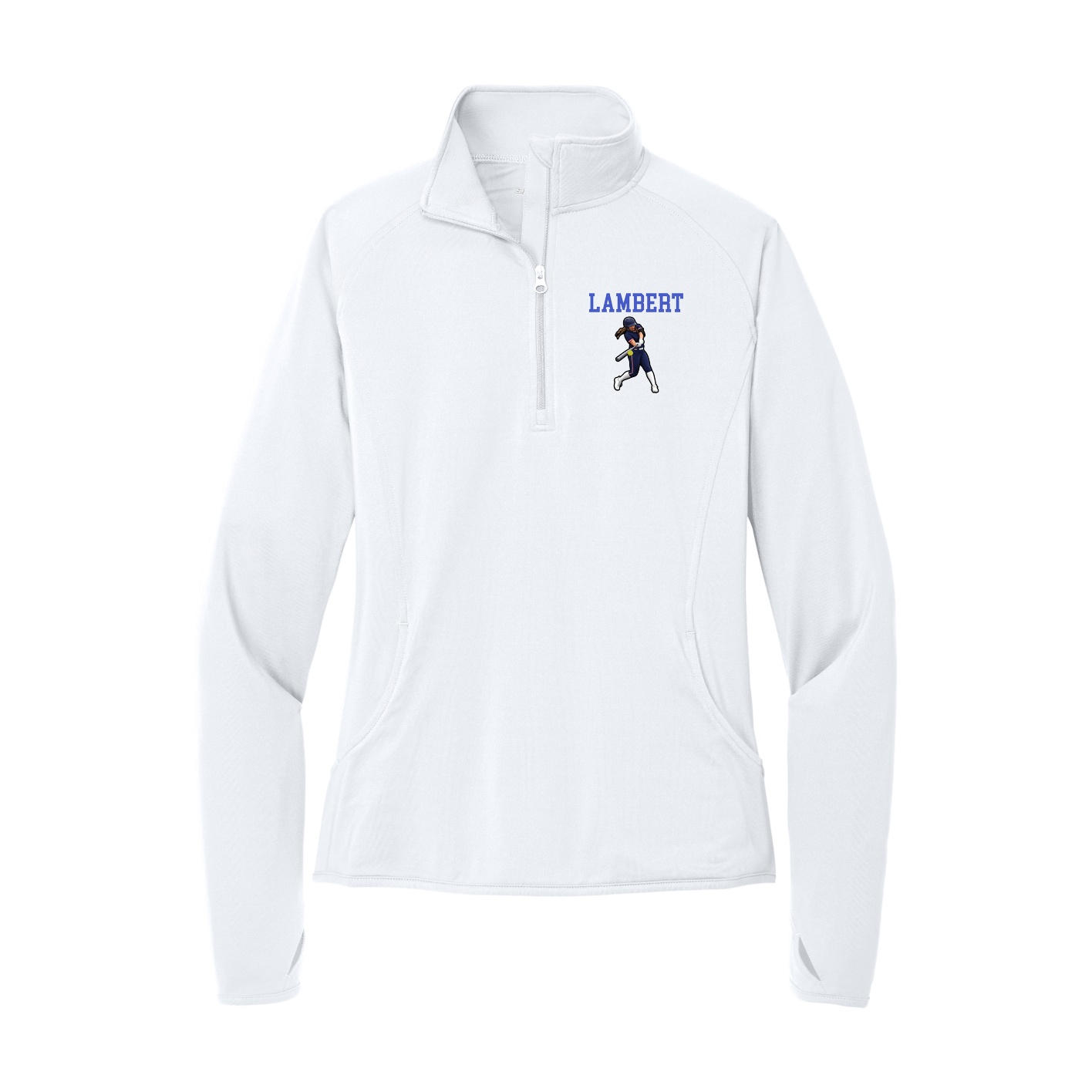 Women's Q-Zip Pullover — Shirsey in White
