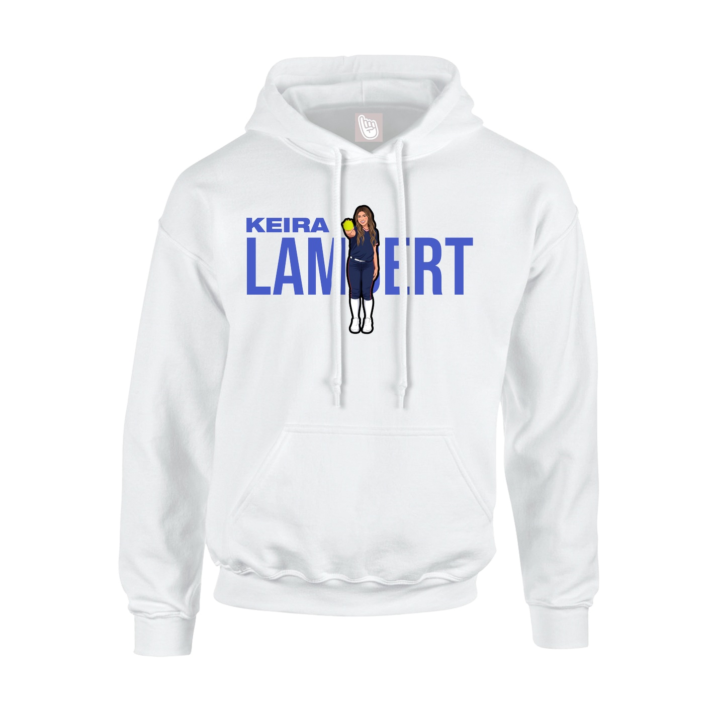 Youth Hoodie — Player Name in White