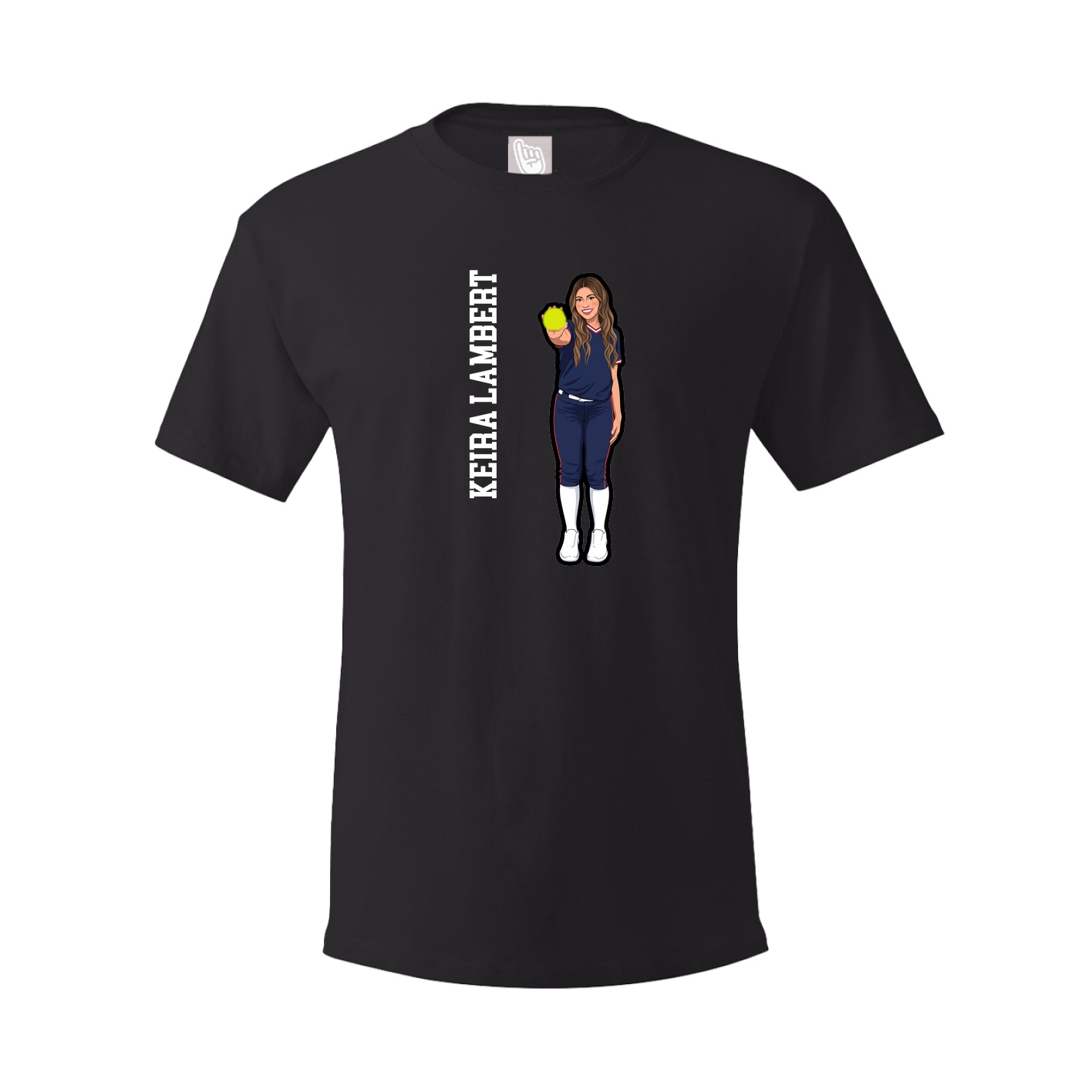 Youth Tee — Name Vertical in Black