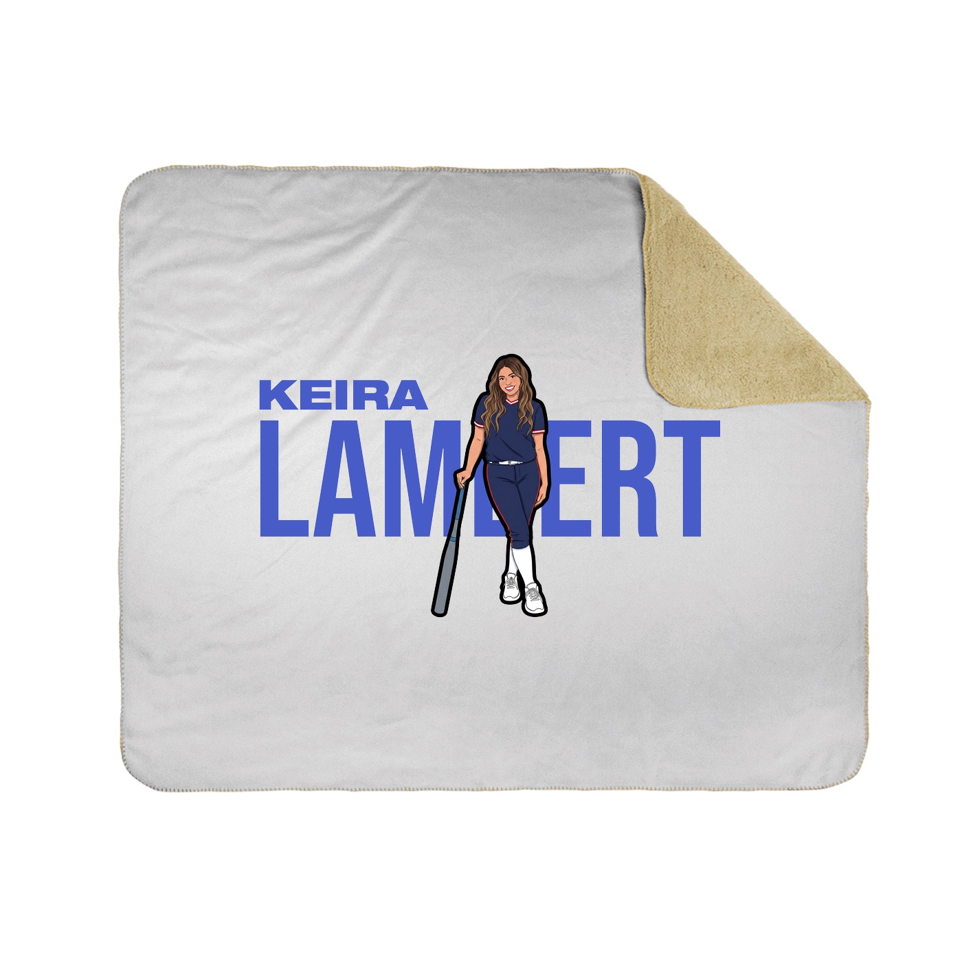 Throw Blanket — Player Name in White