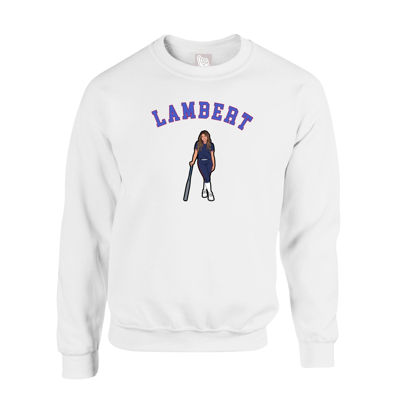 Fleece Crew — Shirsey Arch in White