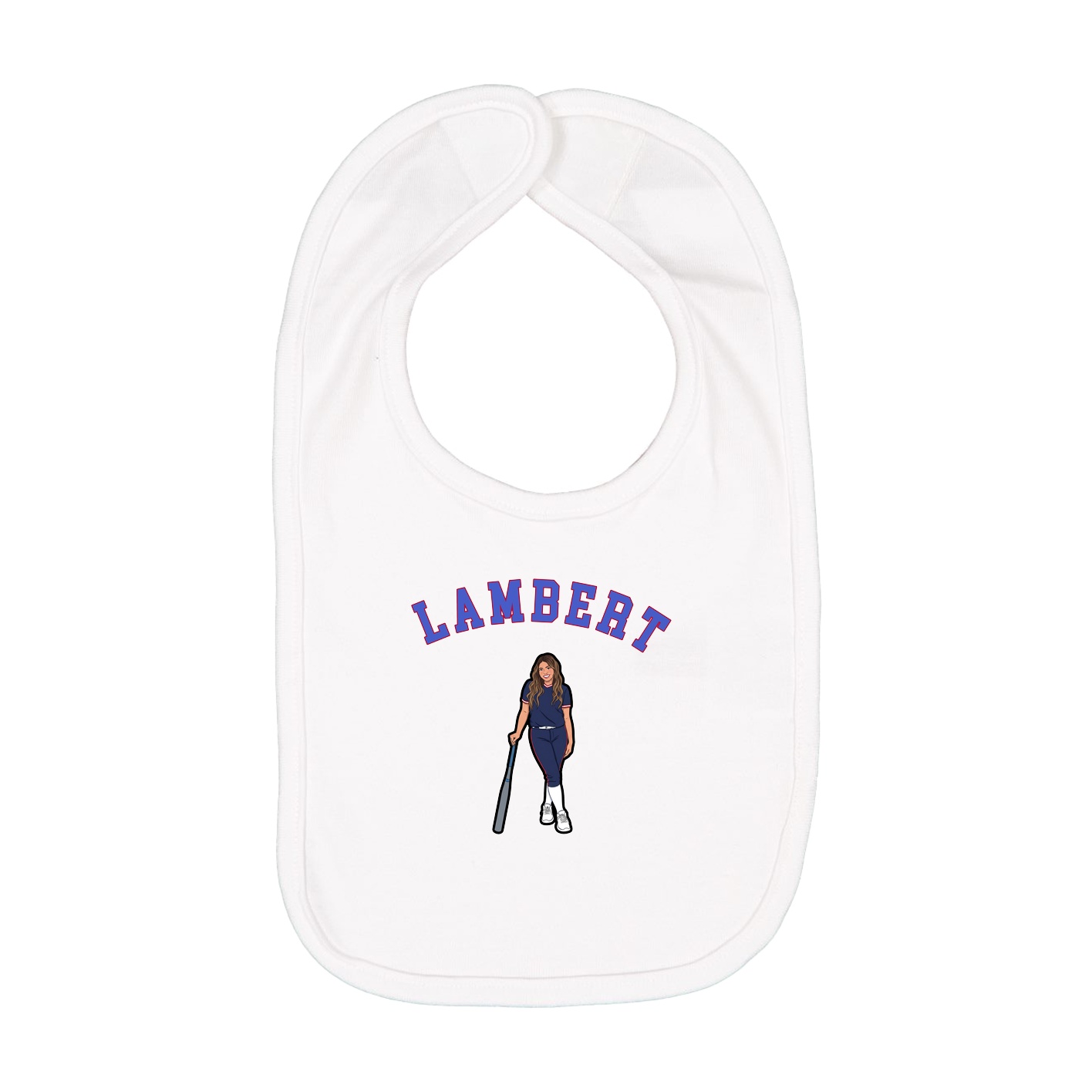 Infant Bib — Shirsey Arch in White