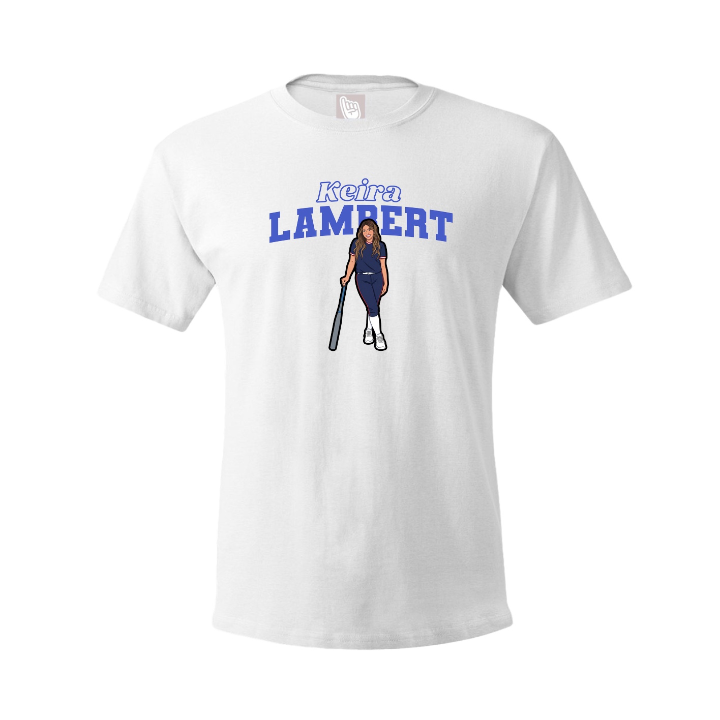 Youth Tee — Name Arch in White