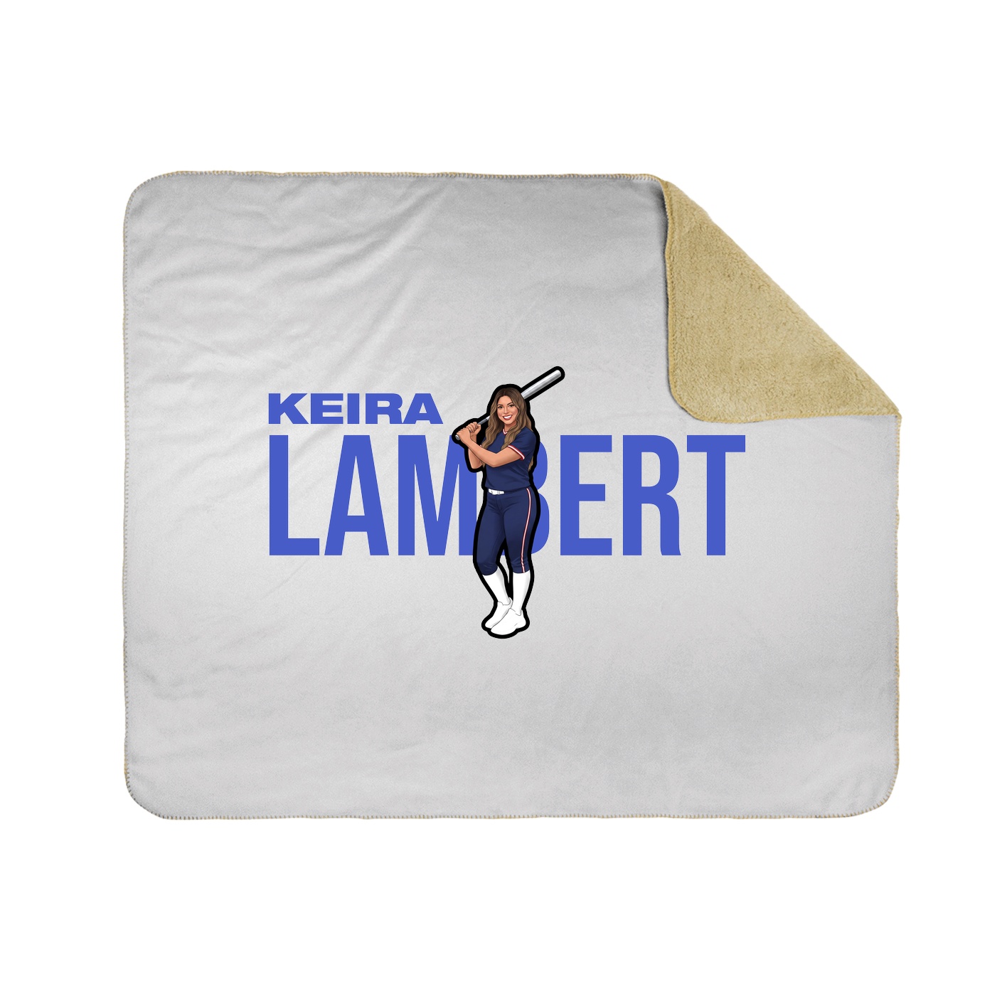 Throw Blanket — Player Name in White