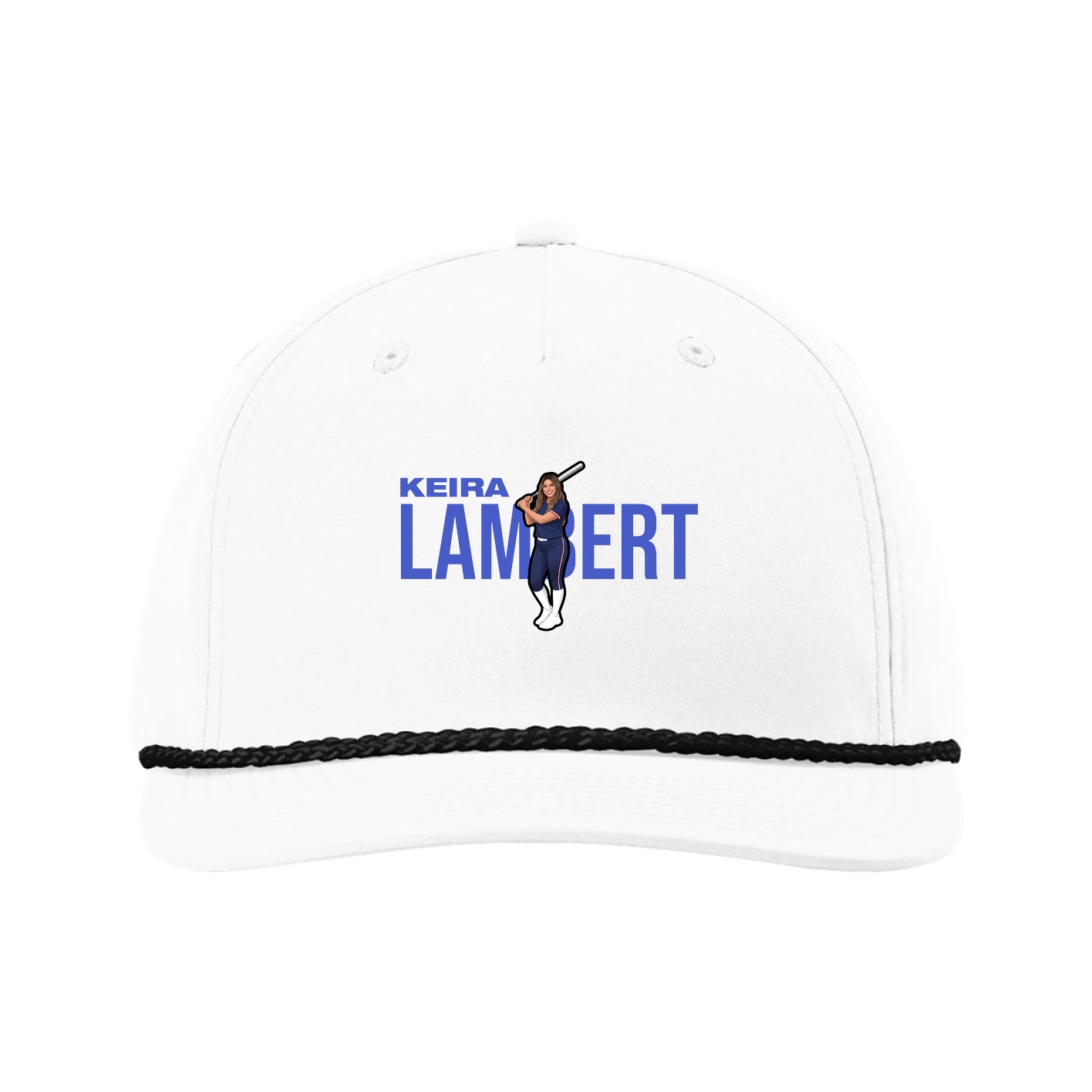 Five-Panel Classic Rope Cap — Player Name in White