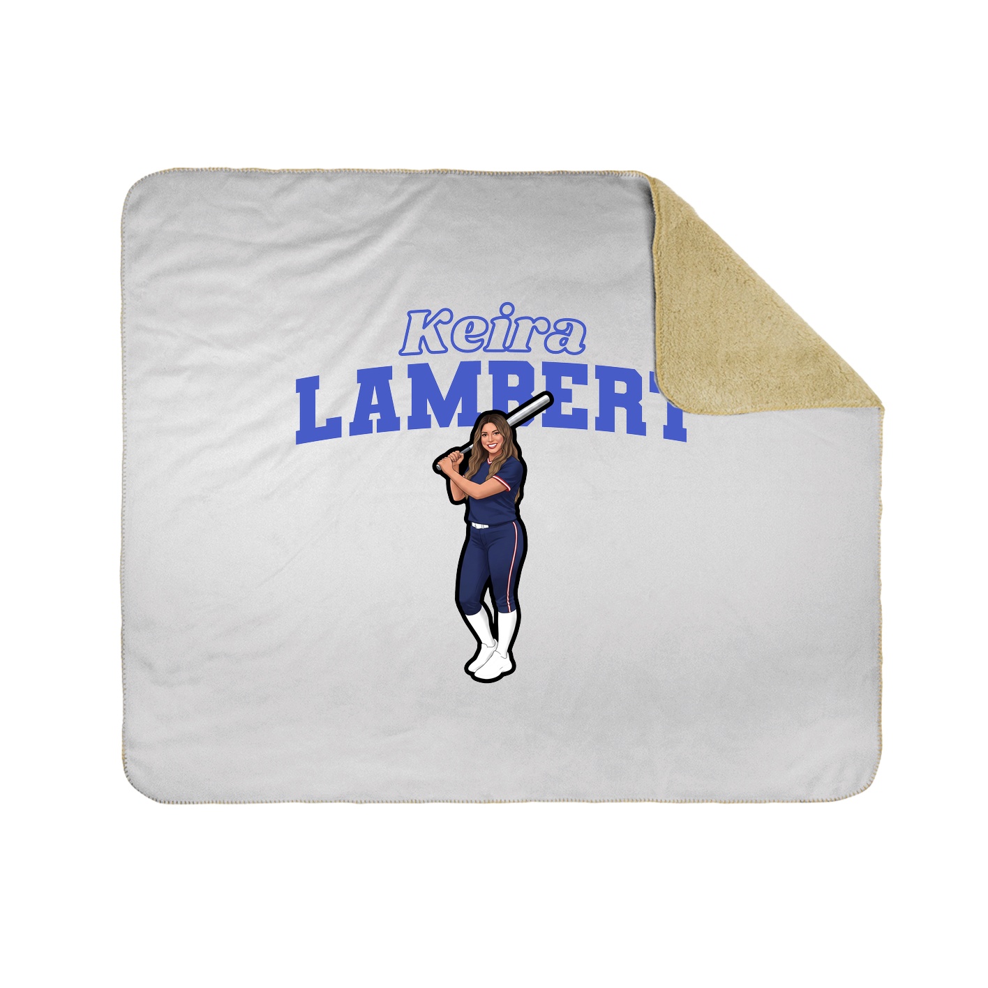 Throw Blanket — Name Arch in White