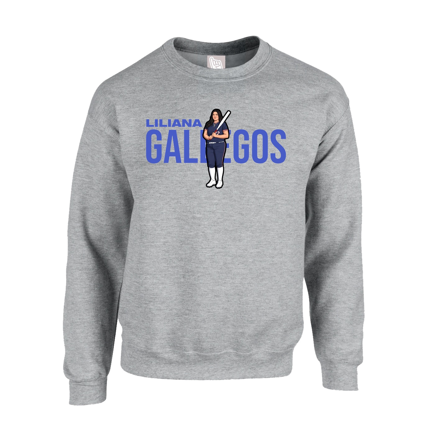 Fleece Crew — Player Name in Grey
