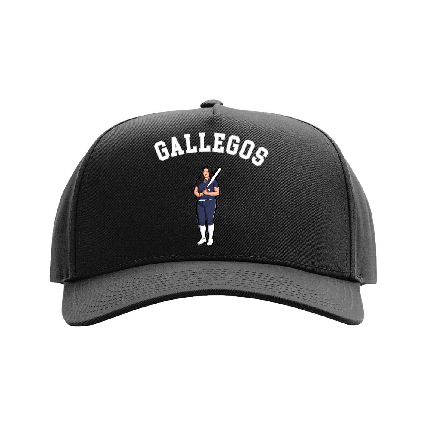 Full Fabric Five-Panel Champ Cap — Shirsey Arch in Black