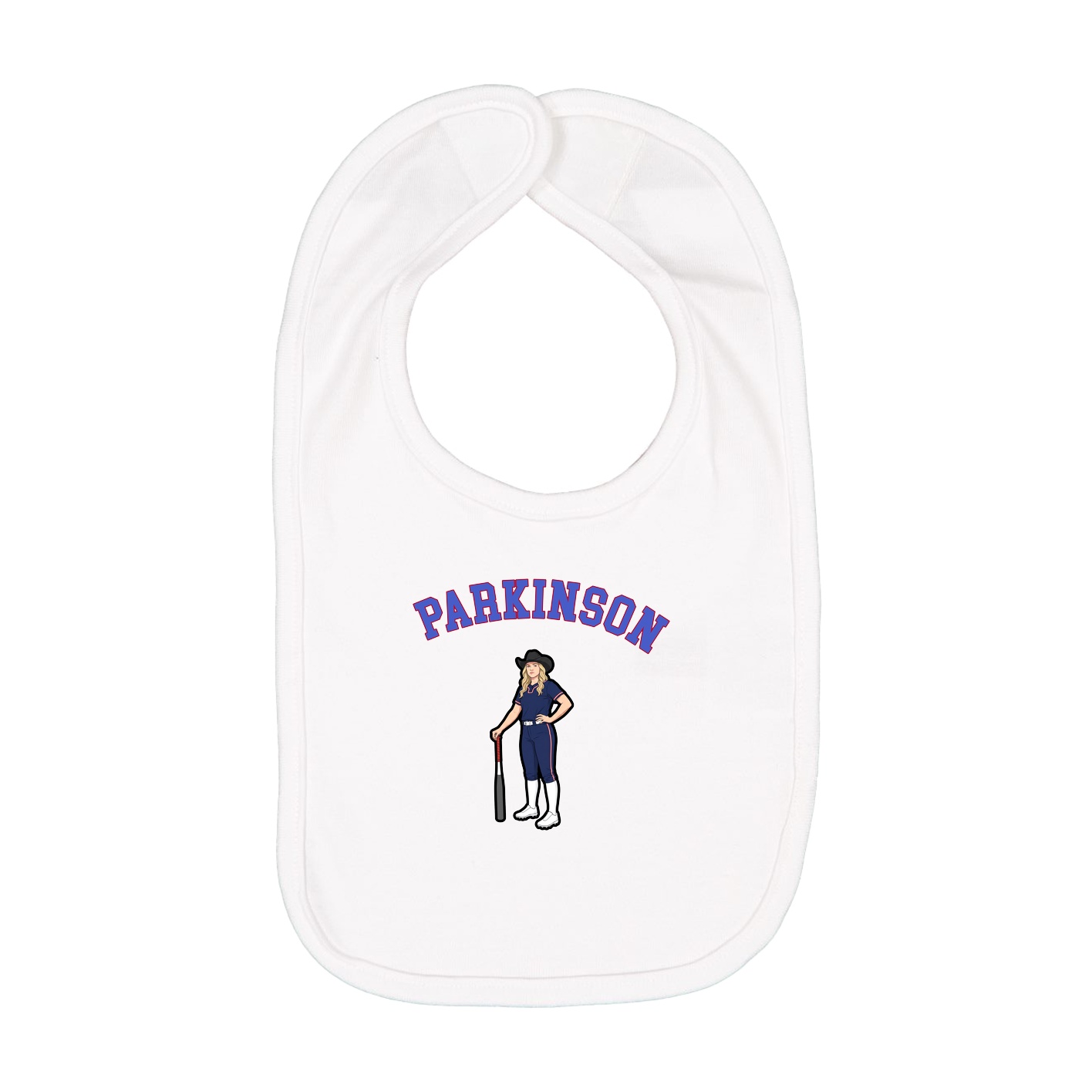 Infant Bib — Shirsey Arch in White