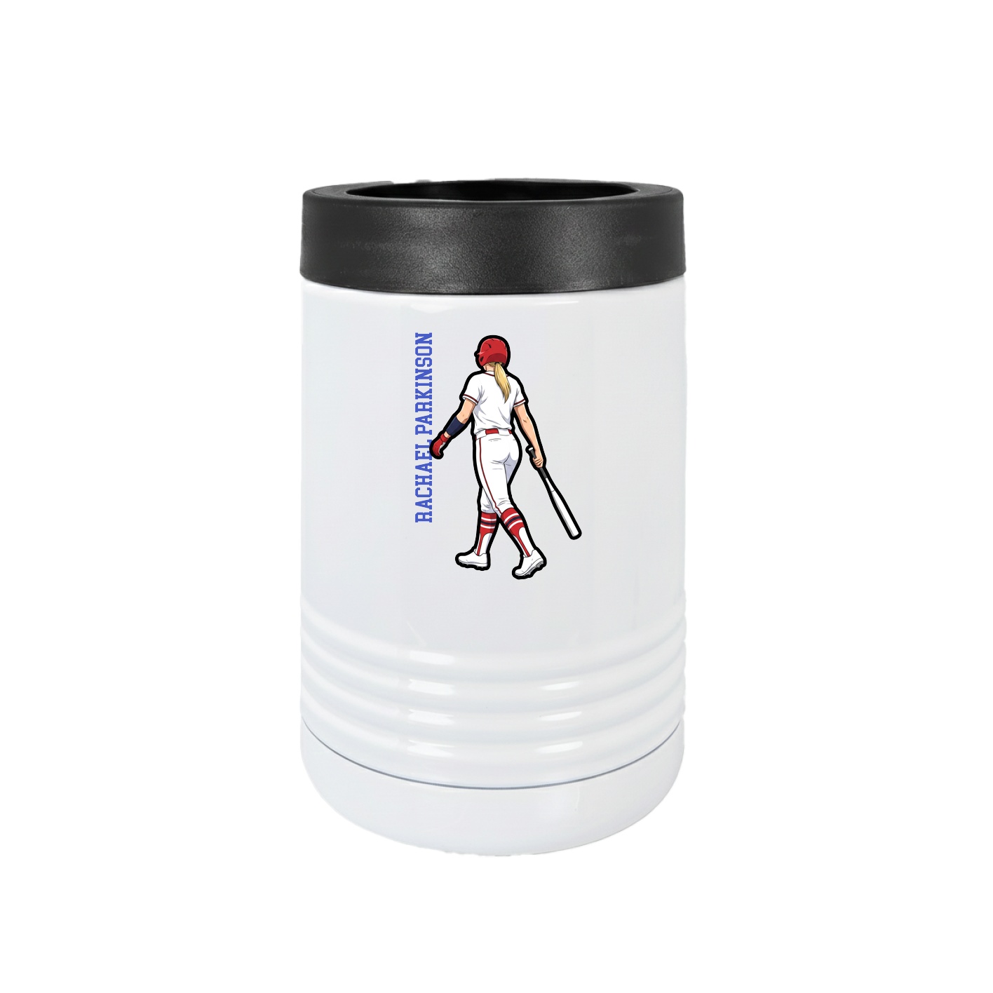 Beverage Holder — Name Vertical in White