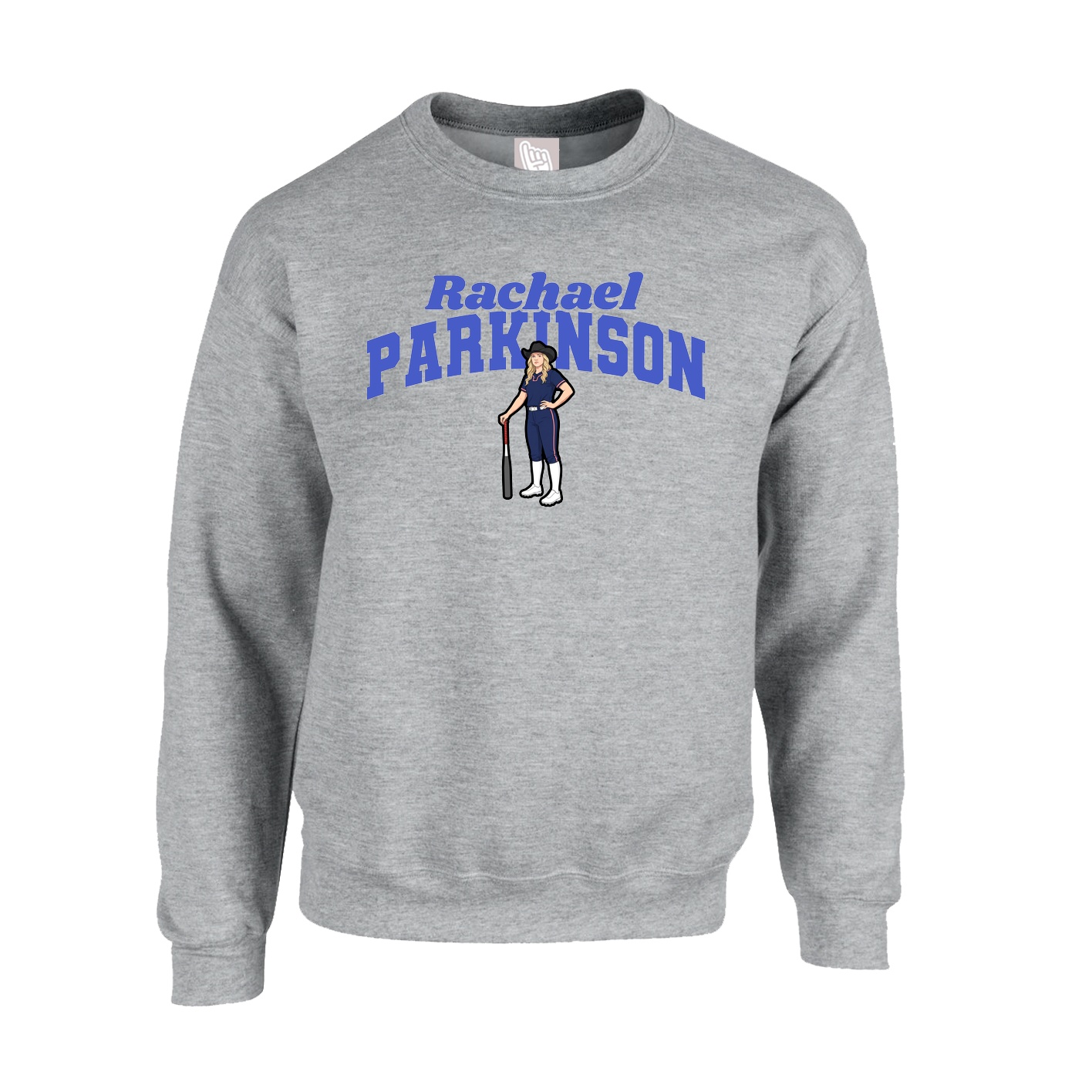 Fleece Crew — Signature Arch in Grey